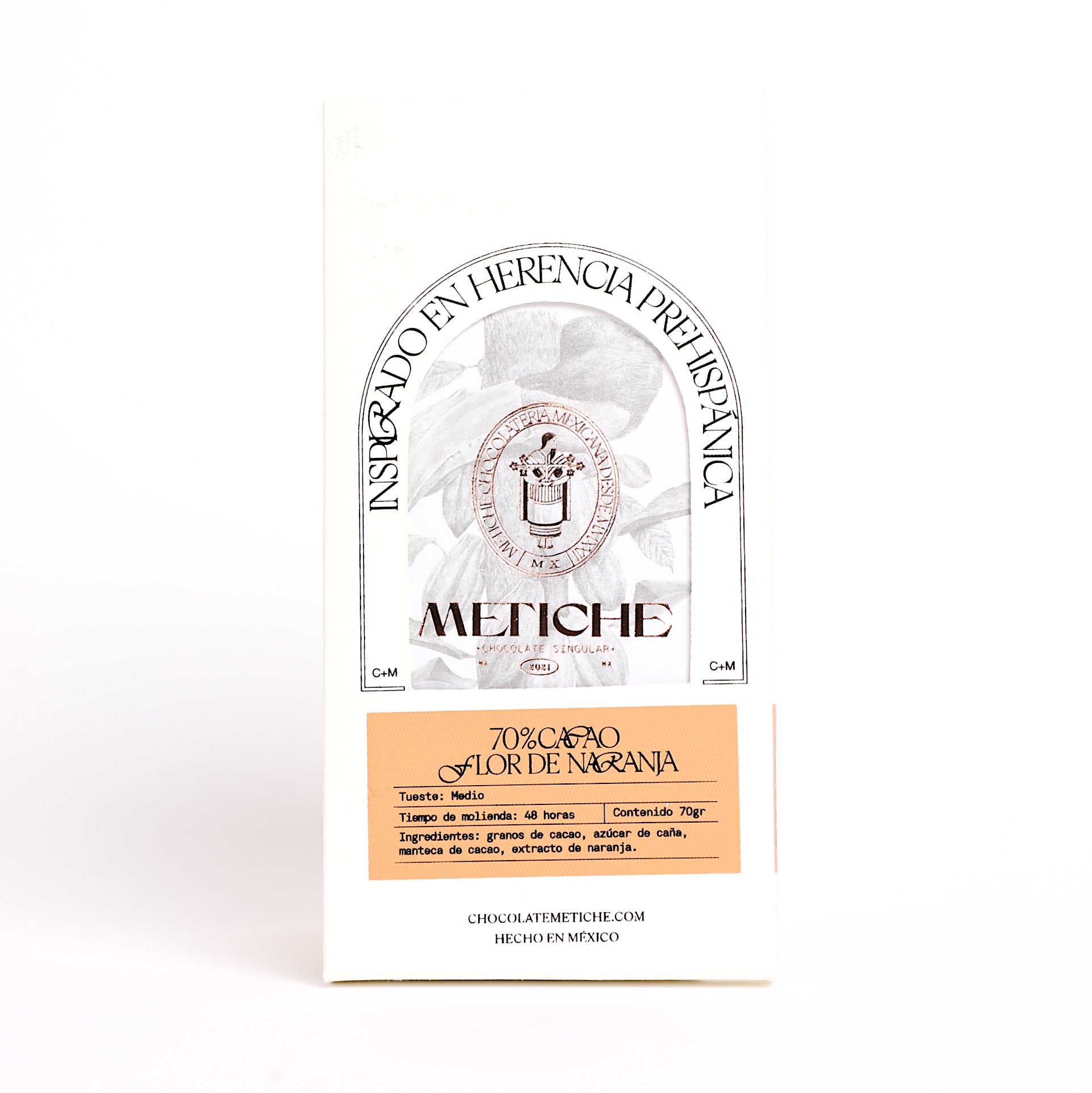 Dark Mexican Chocolate Bar, 70% Cacao & Orange Blossom