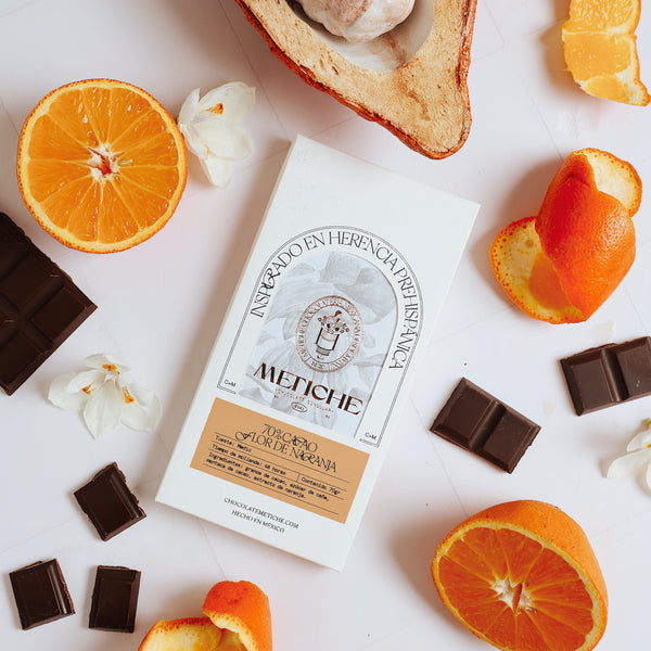 Dark Chocolate Bar, 70% Cacao & Orange Blossom | Lolo Mercadito