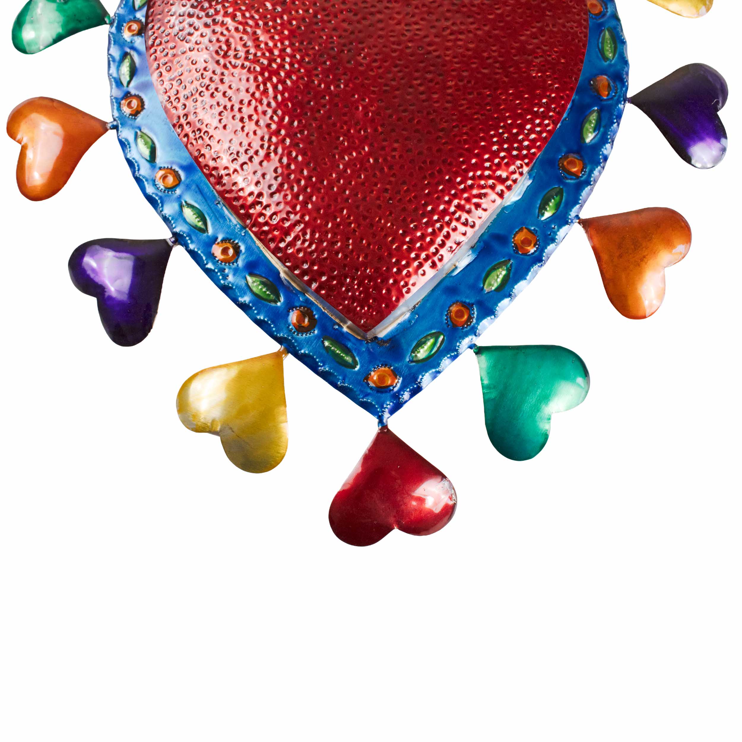 Sacred Heart of Hearts Milagro Tin Art Wall Decor