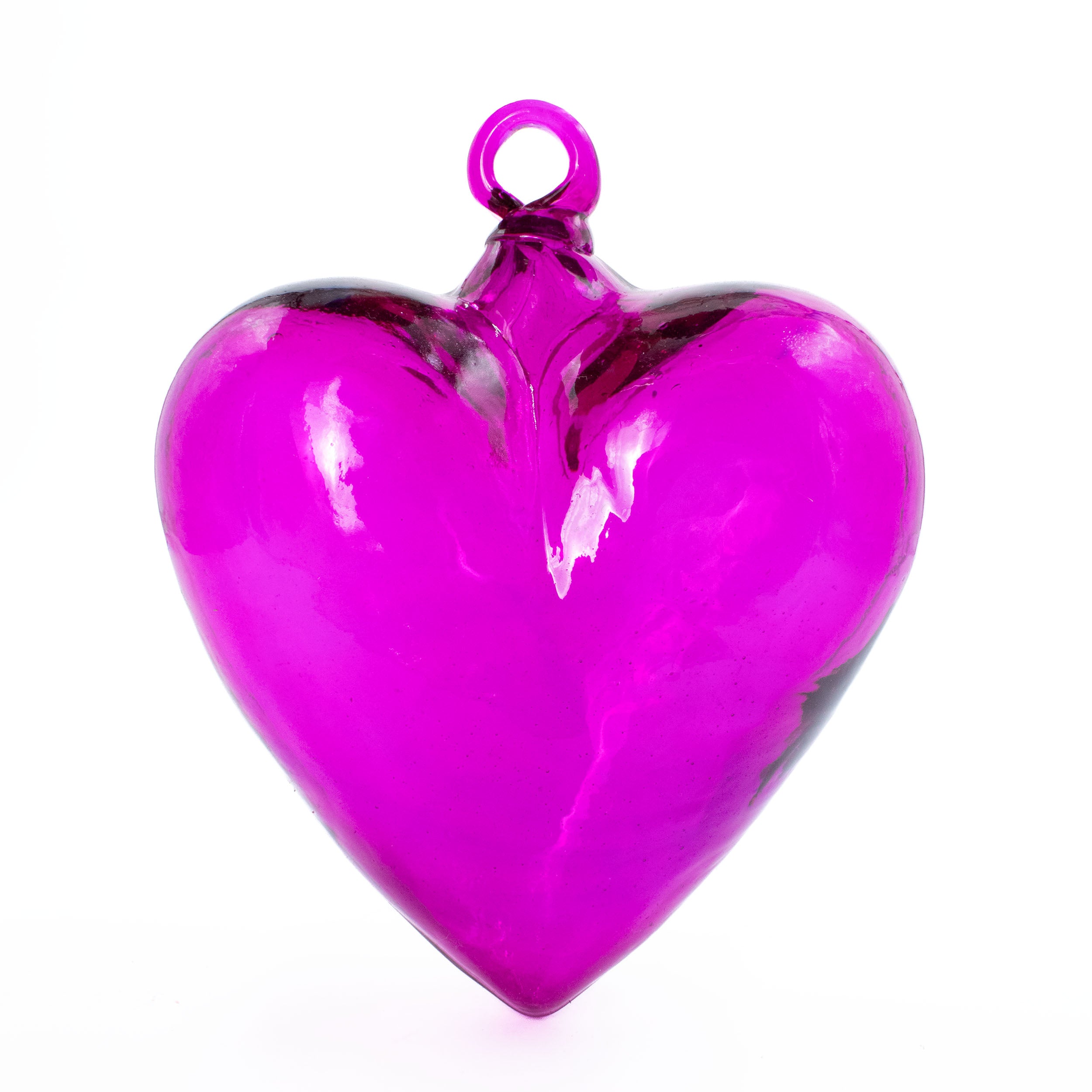 Tonalá Large Blown Glass Hanging Heart Ornament