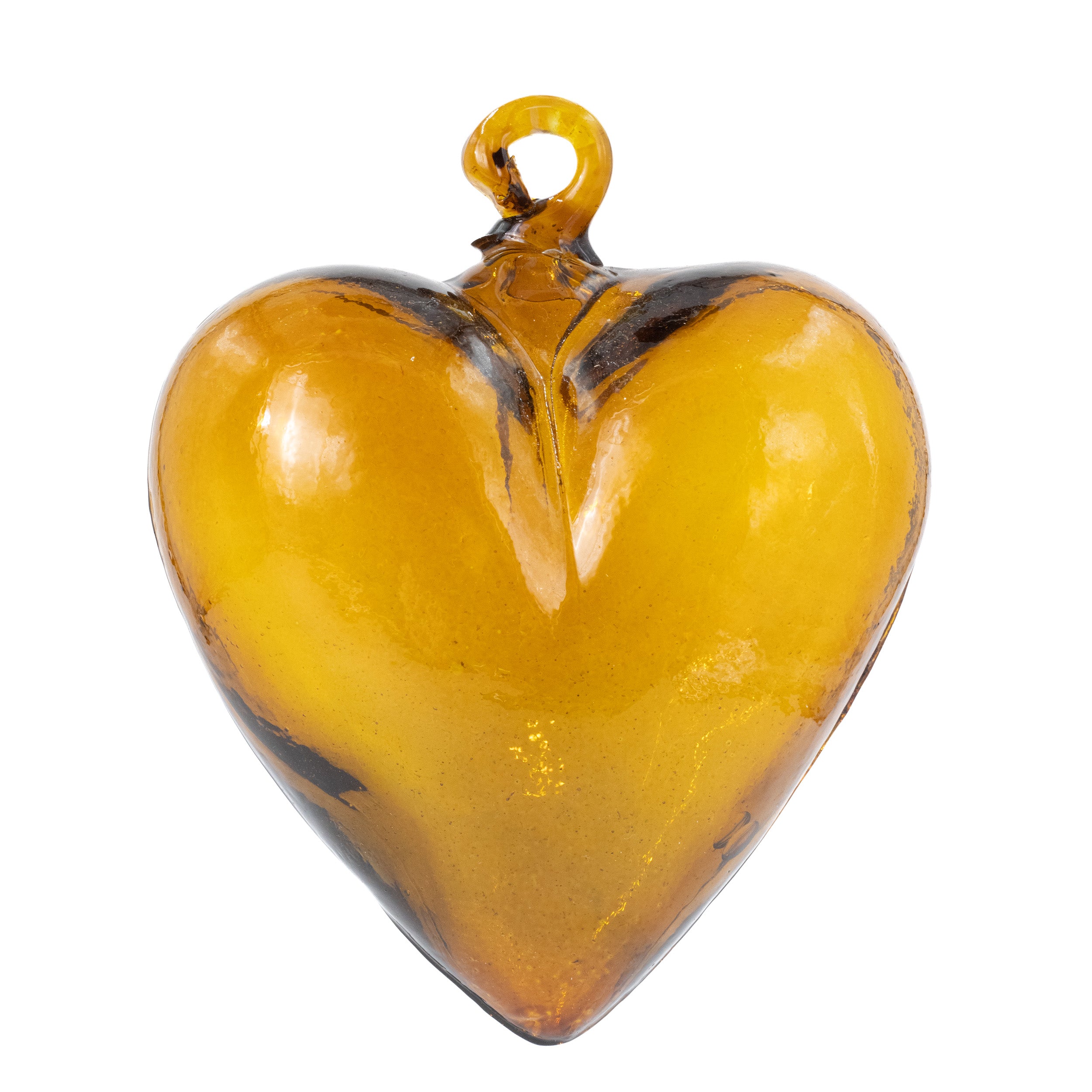 Tonalá Large Blown Glass Hanging Heart Ornament