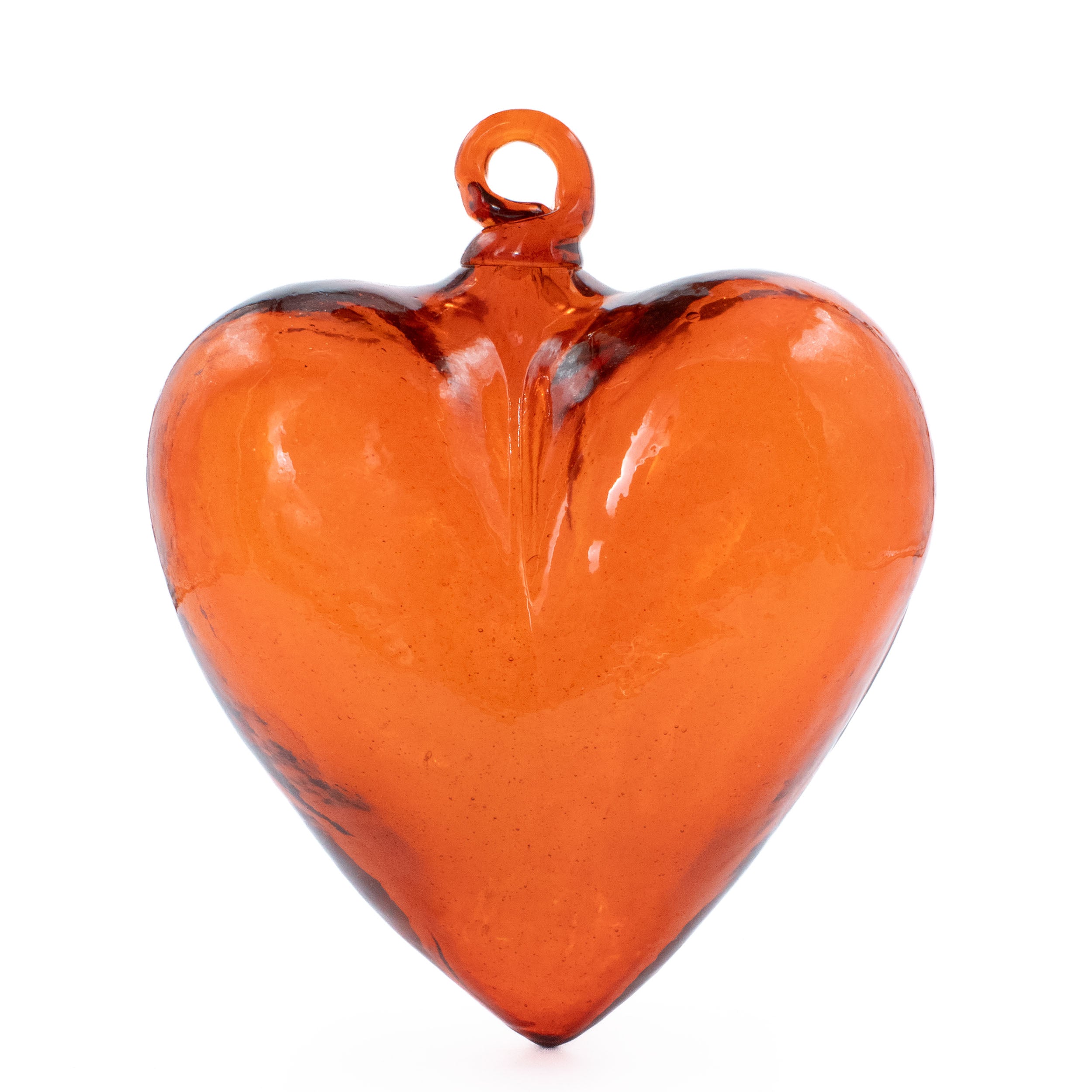 Tonalá Large Blown Glass Hanging Heart Ornament