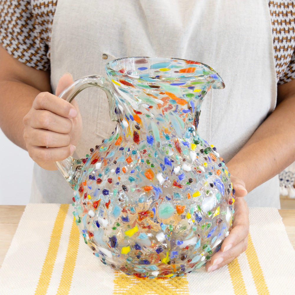 Tonalá Blown Glass Pitcher