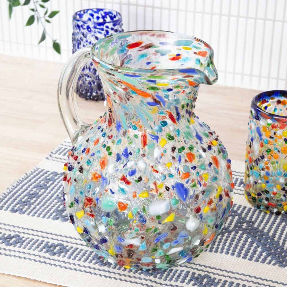 Tonalá Blown Glass Pitcher