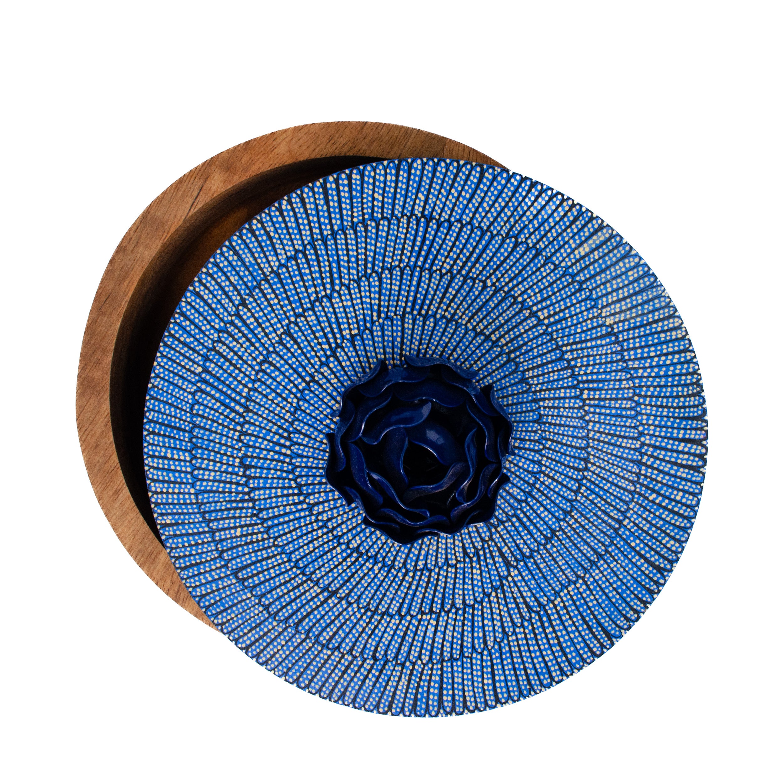 Hand-painted Parota Solid Wood Kitchen Tortillero/Basket