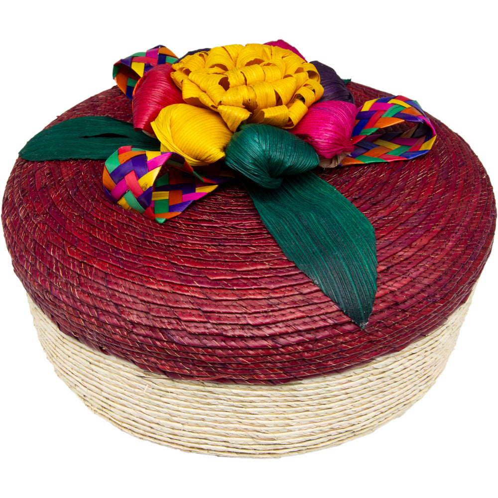 Palm Tortilla Basket with Flower