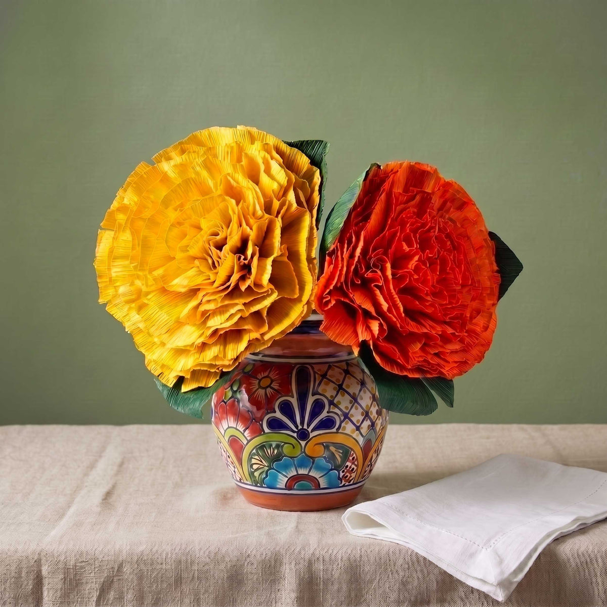 Totomoxtle Cornhusk Carnation Flower