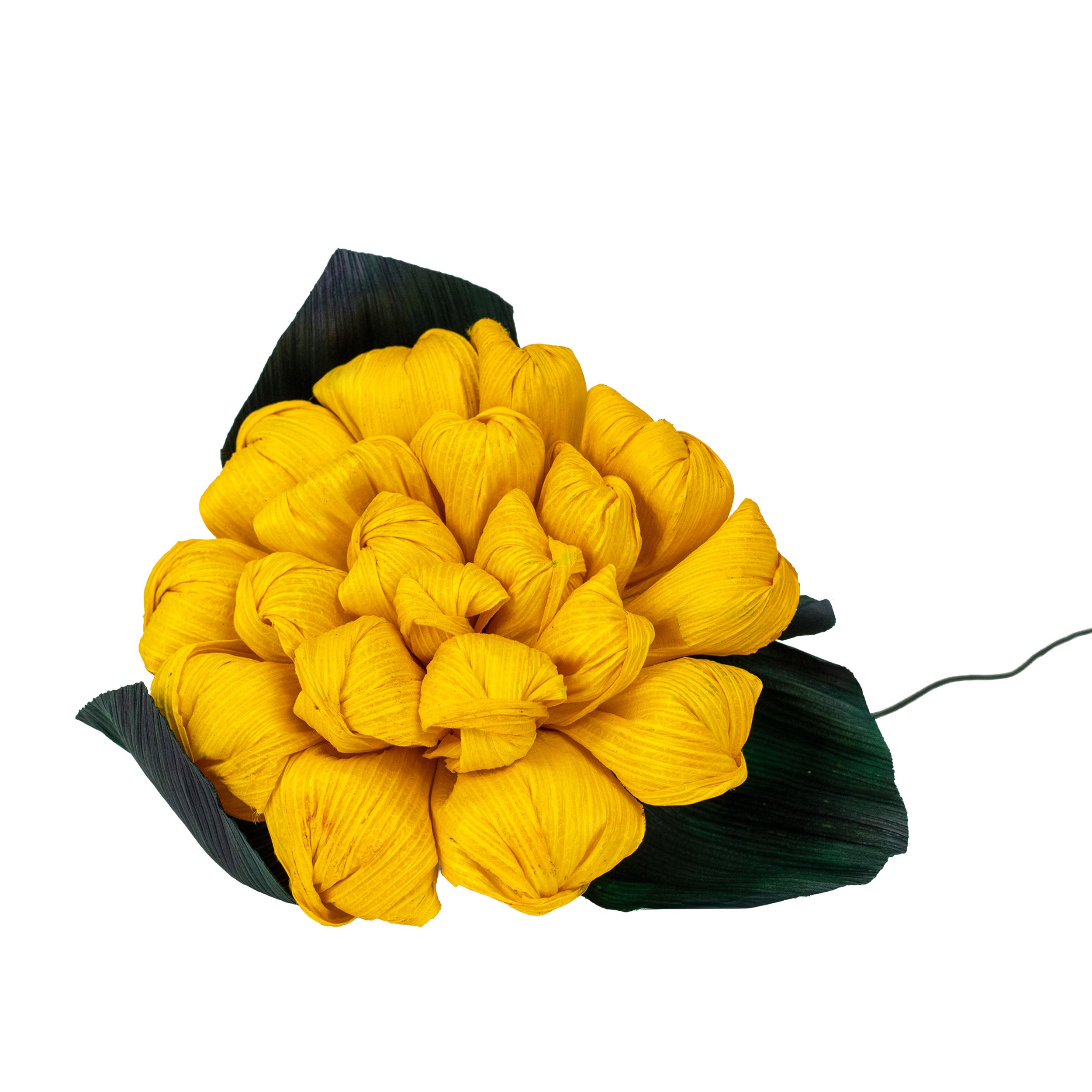 Totomoxtle Cornhusk Button Flower