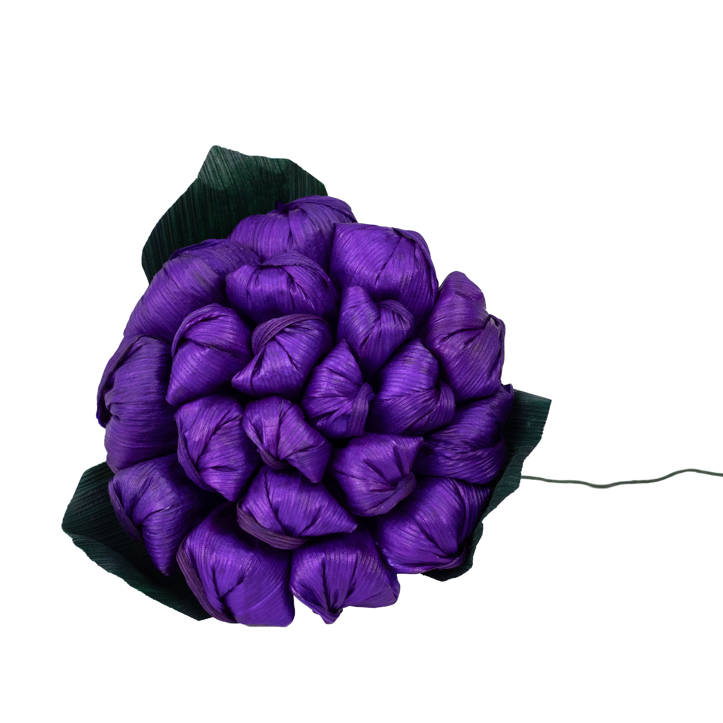 Totomoxtle Cornhusk Button Flower