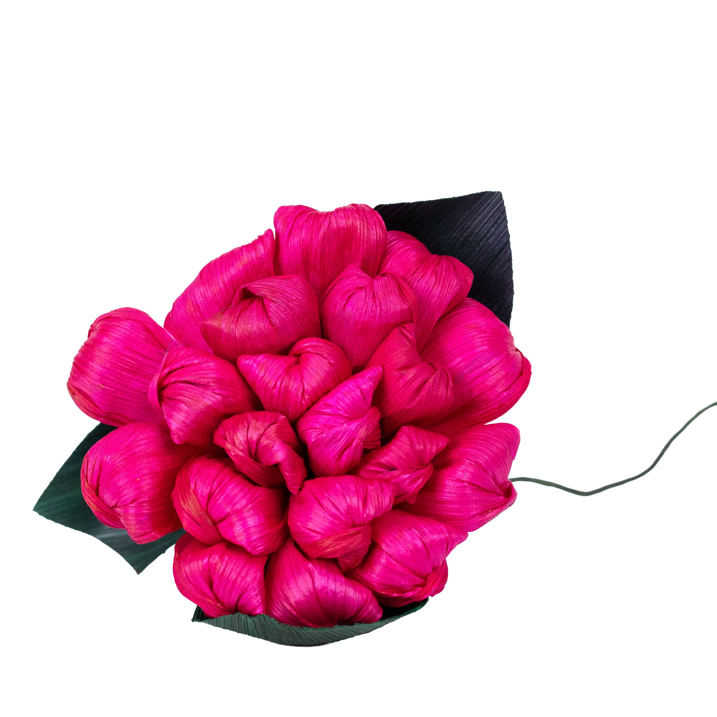 Totomoxtle Cornhusk Button Flower