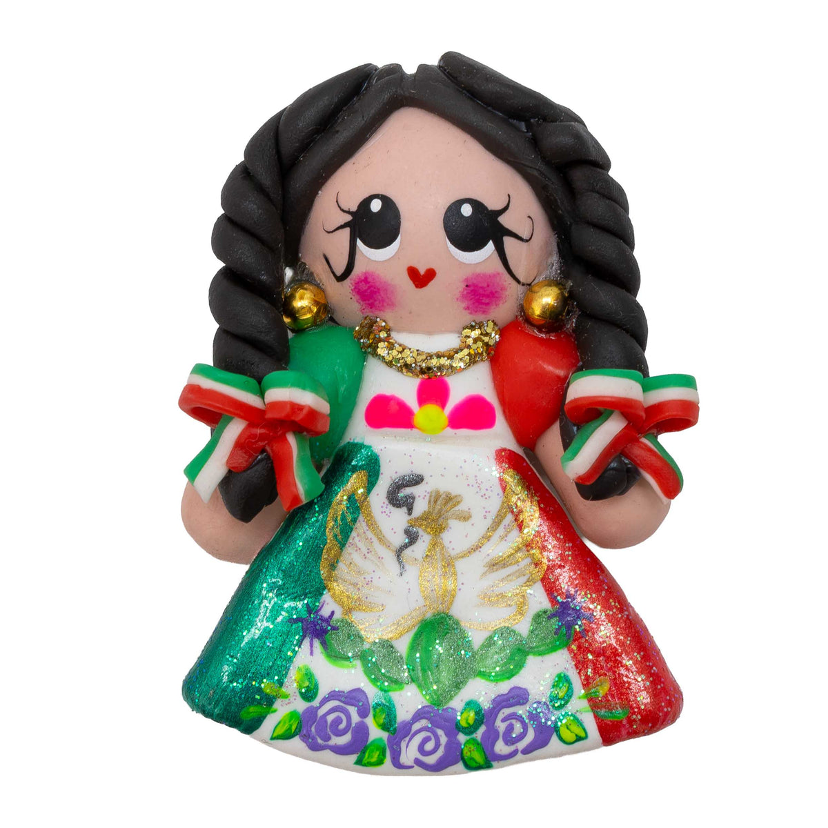 Cold Porcelain Clay Traditional Dresses Magnet