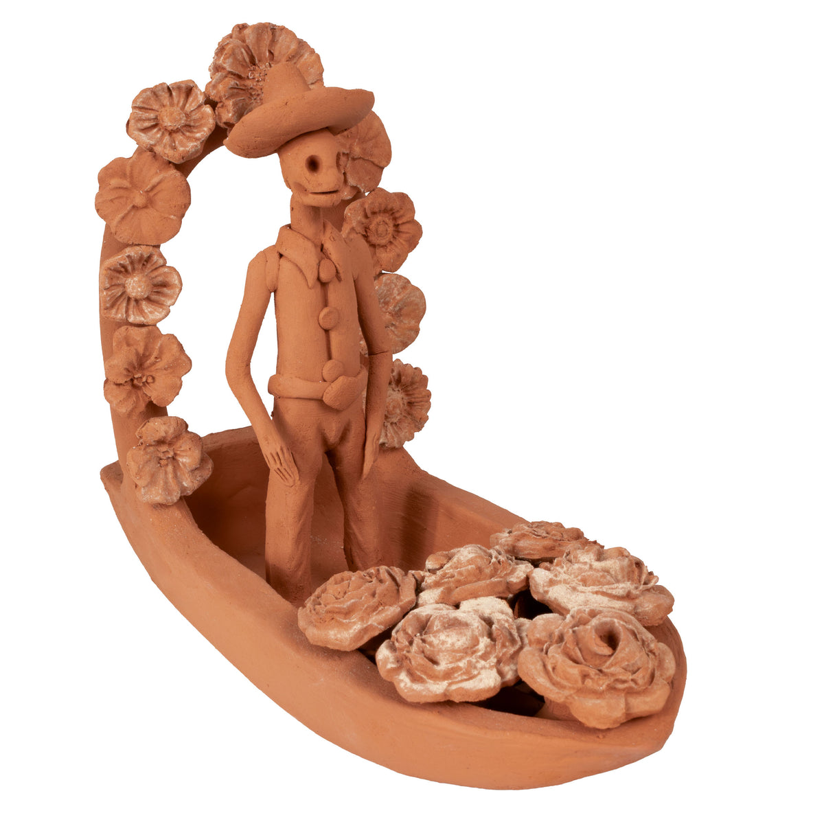 Catrina Clay Trajineras Sculptures