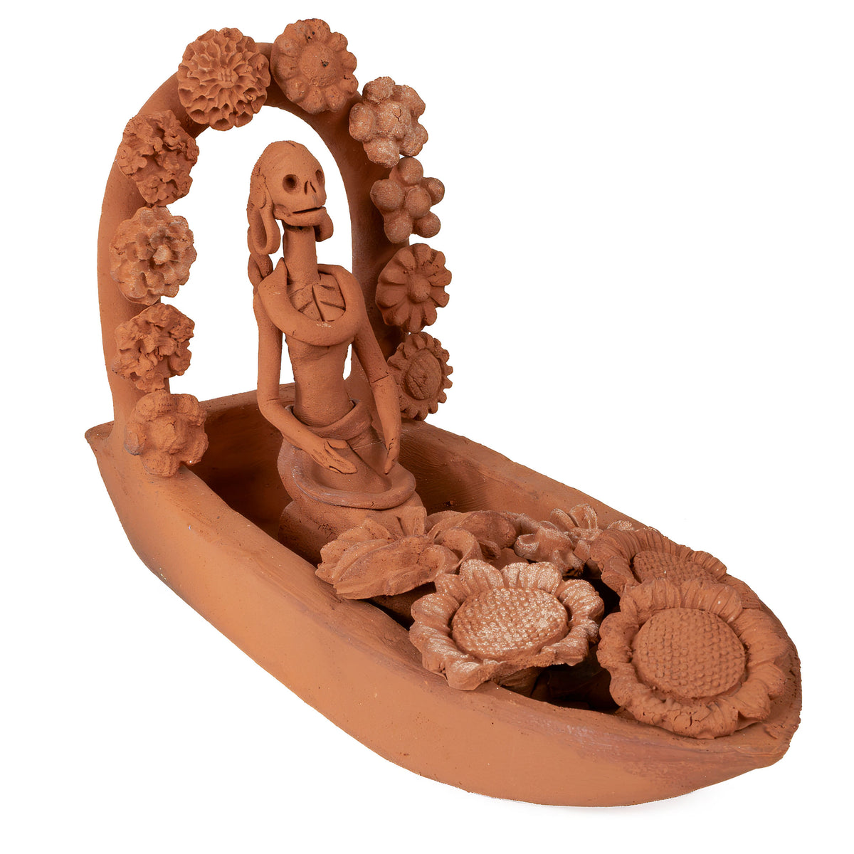 Catrina Clay Trajineras Sculptures