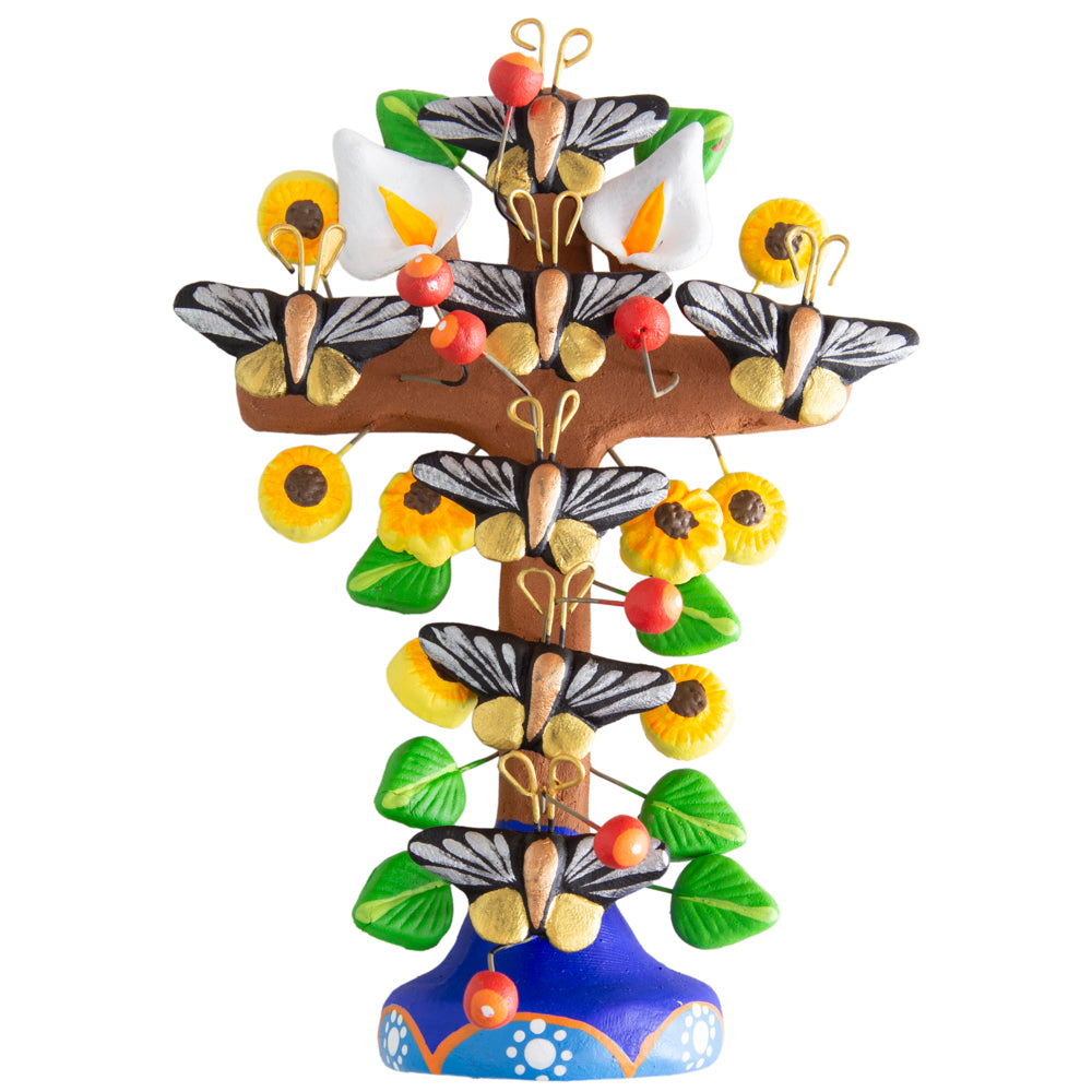 Tree of Life Clay Wall Cross