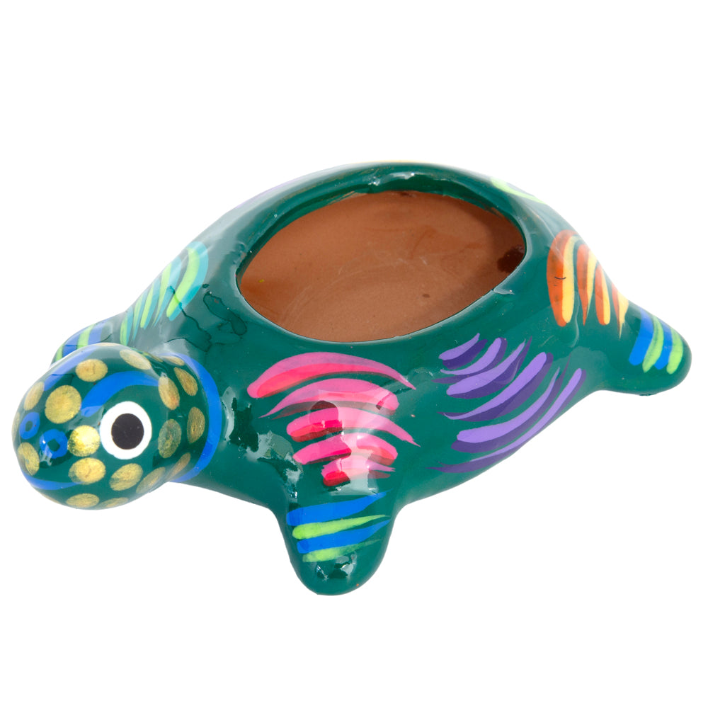 Hand-Painted Xalitla Turtle Clay Trinket/Jewelry Box