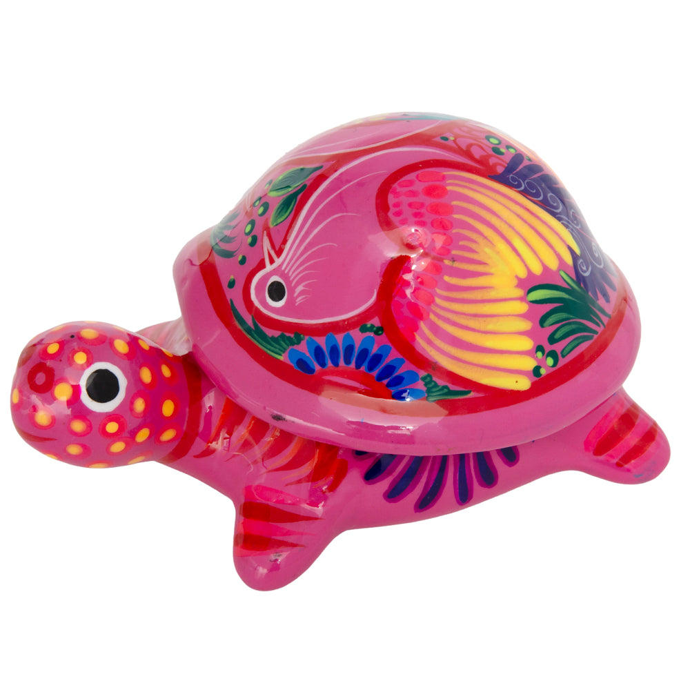 Hand-Painted Xalitla Turtle Clay Trinket/Jewelry Box