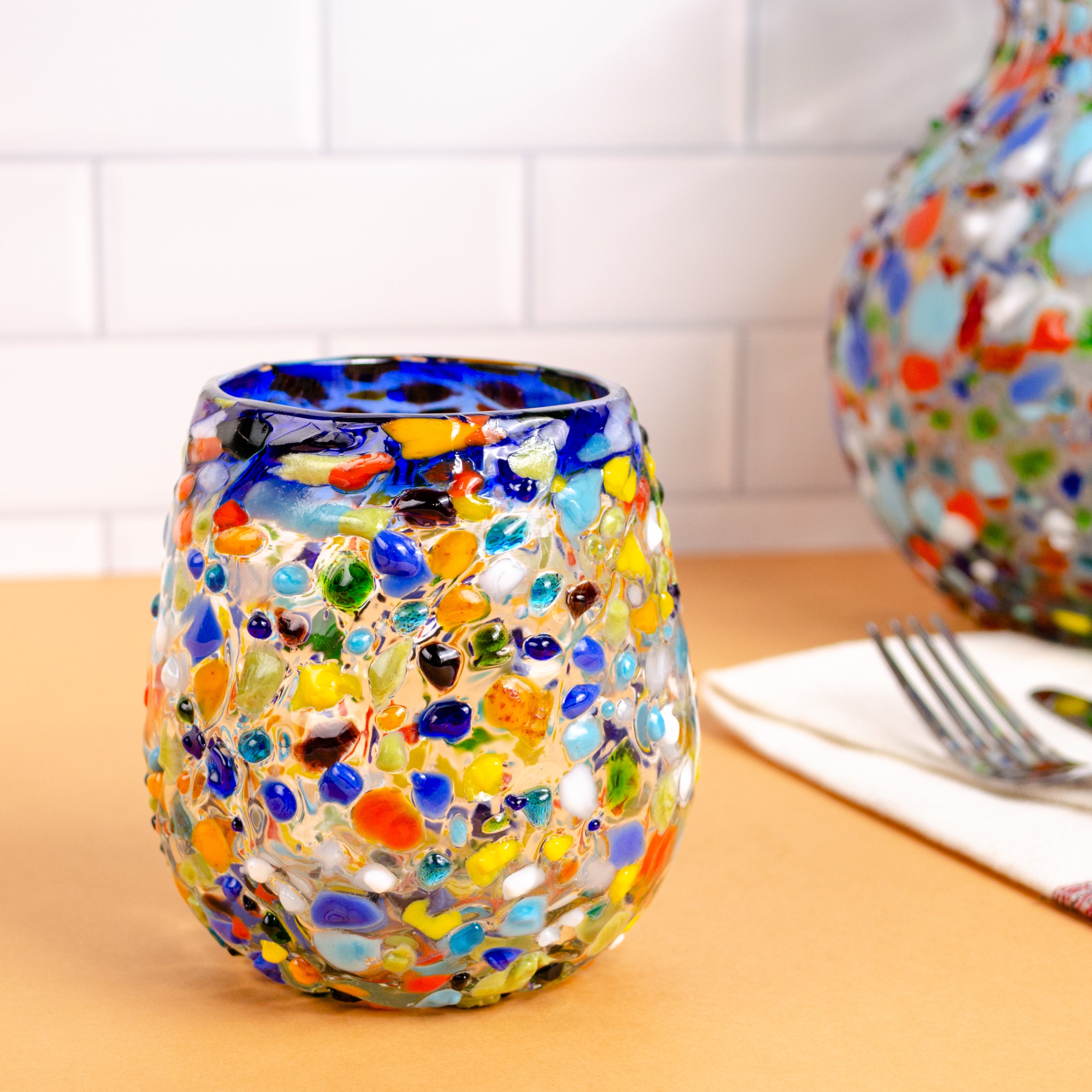 Tonalá Hand-Blown Stemless Glass Wine