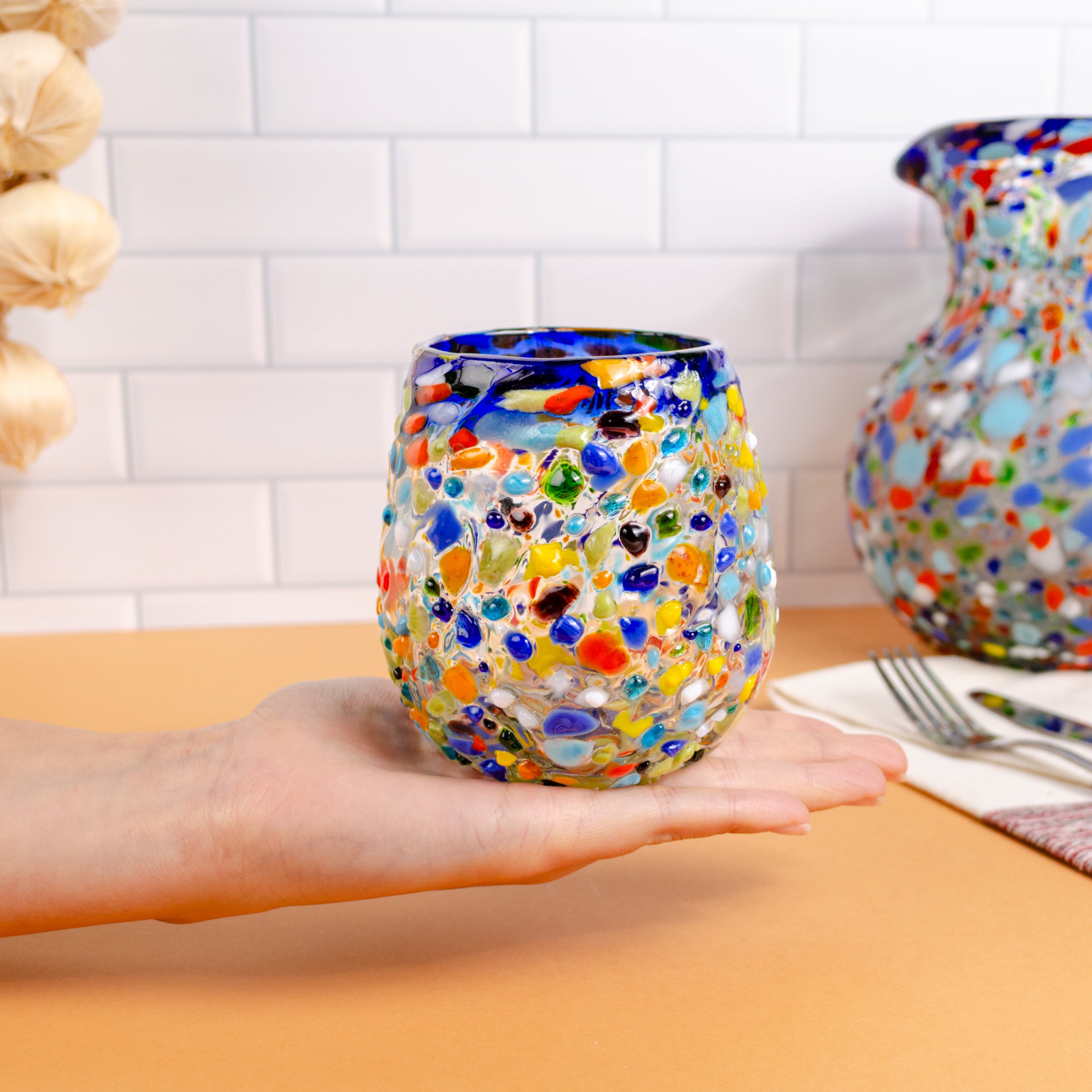 Tonalá Hand-Blown Stemless Glass Wine