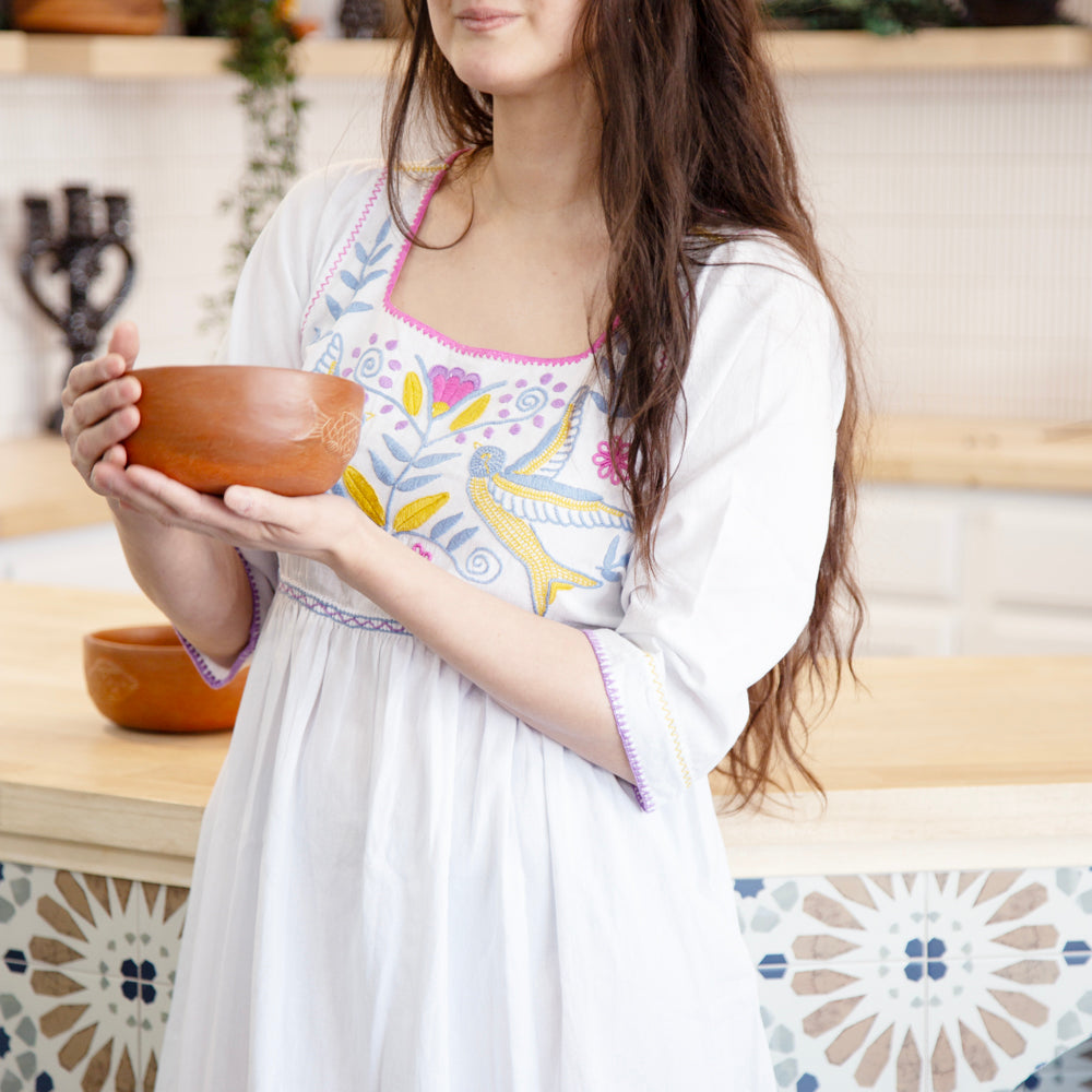 Carranza 3/4 Sleeve Embroidered Midi Dress