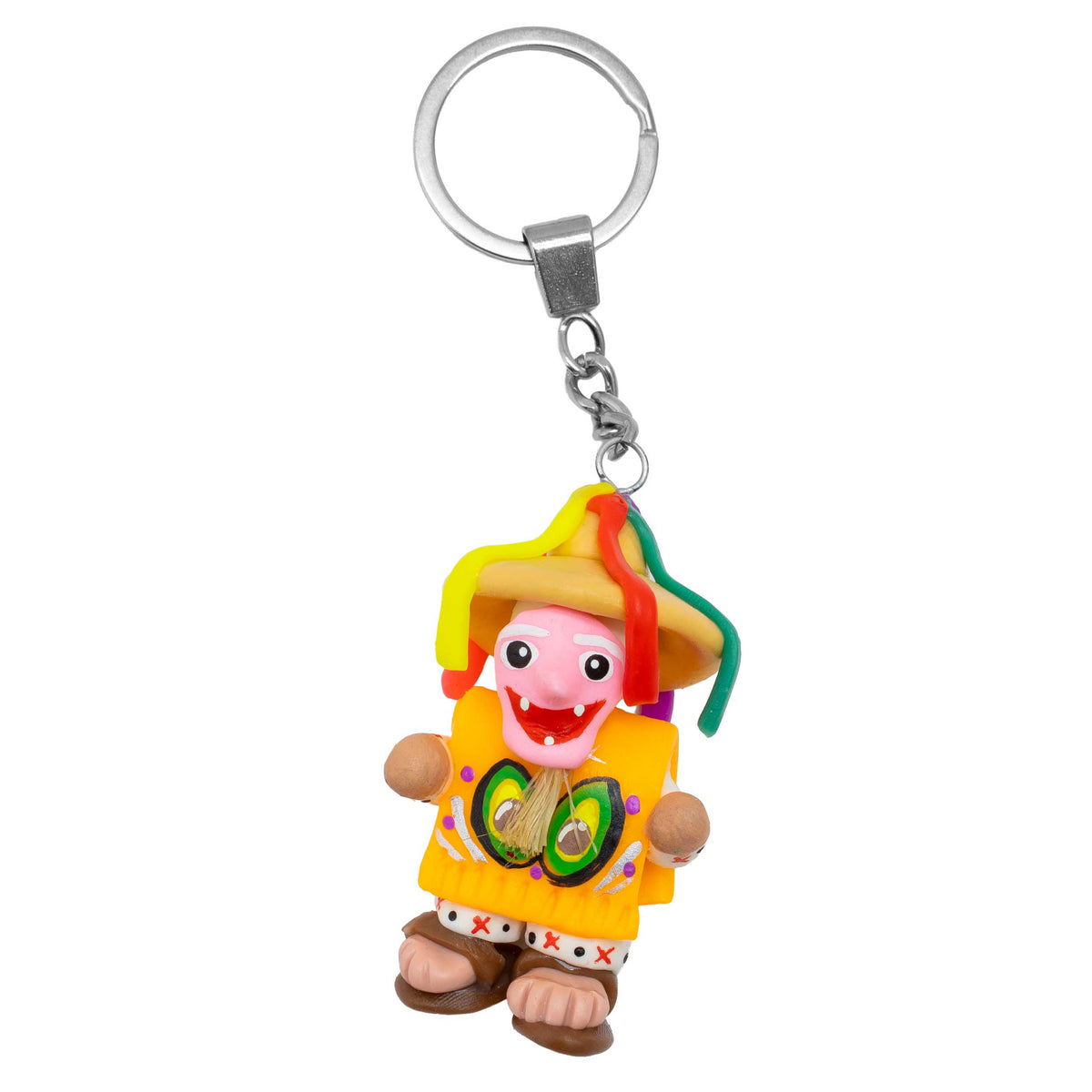 Cold Porcelain Clay Danza de Los Viejitos Keychain
