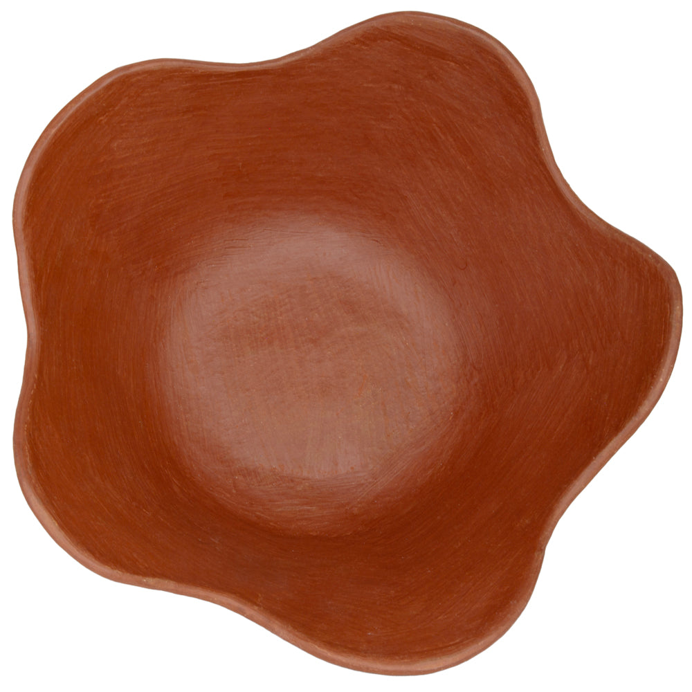 Barro Rojo Terracotta Wavy Scalloped Bowl