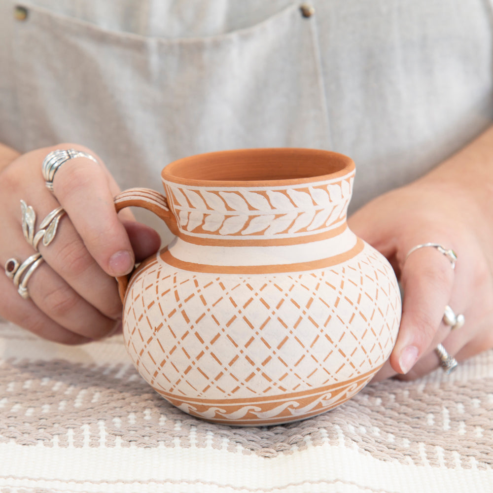Patamban Decorative Clay Jarrito Mug