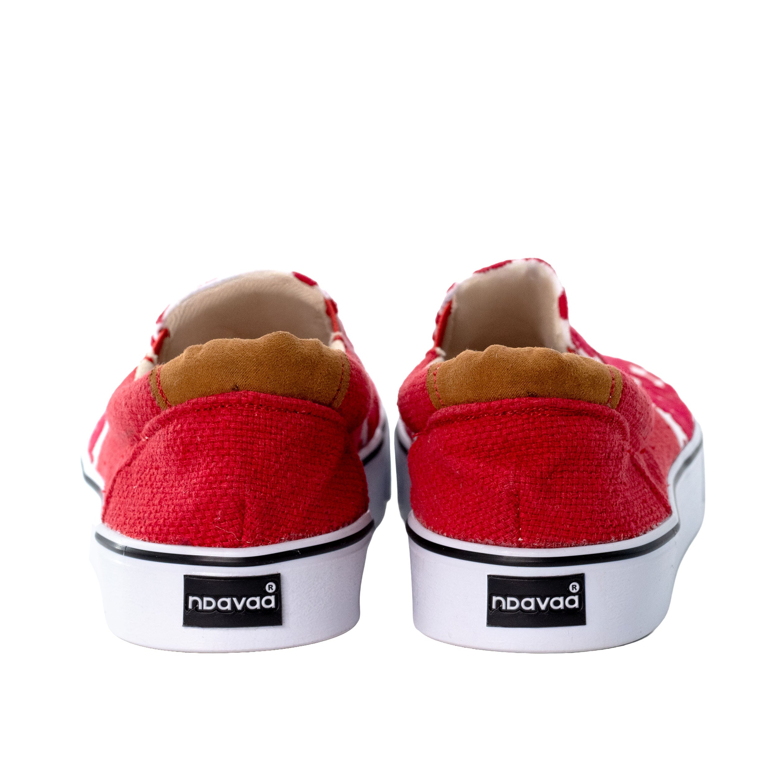Red Jalapa Embroidered Slip-On Sneakers