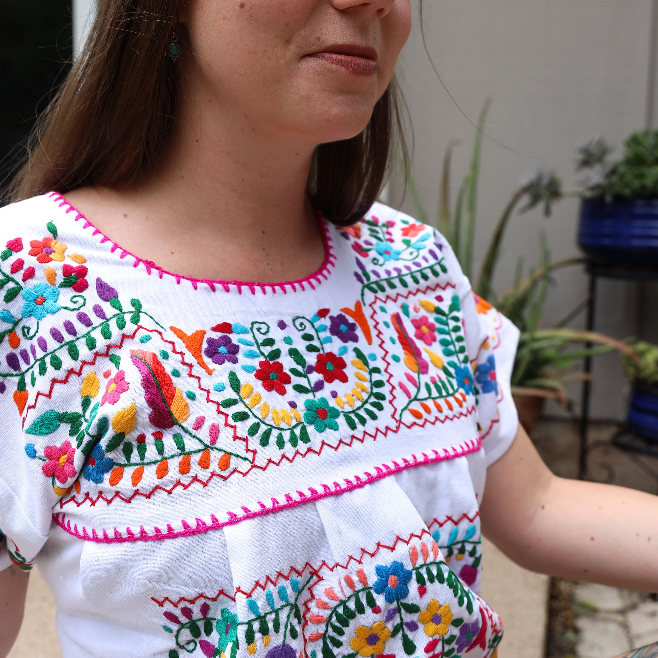 Chilac Embroidered Mexican Blouse