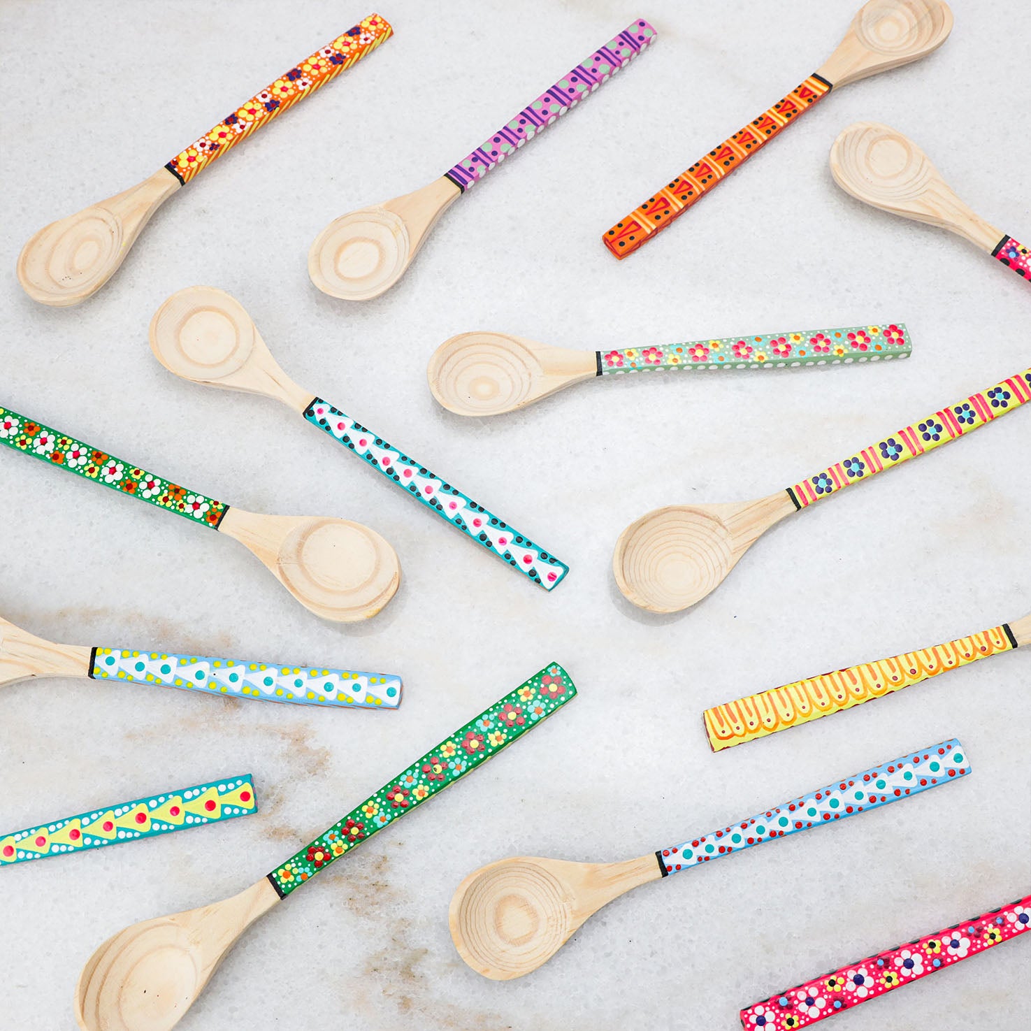 Colorful Hand-Painted Small Spoon