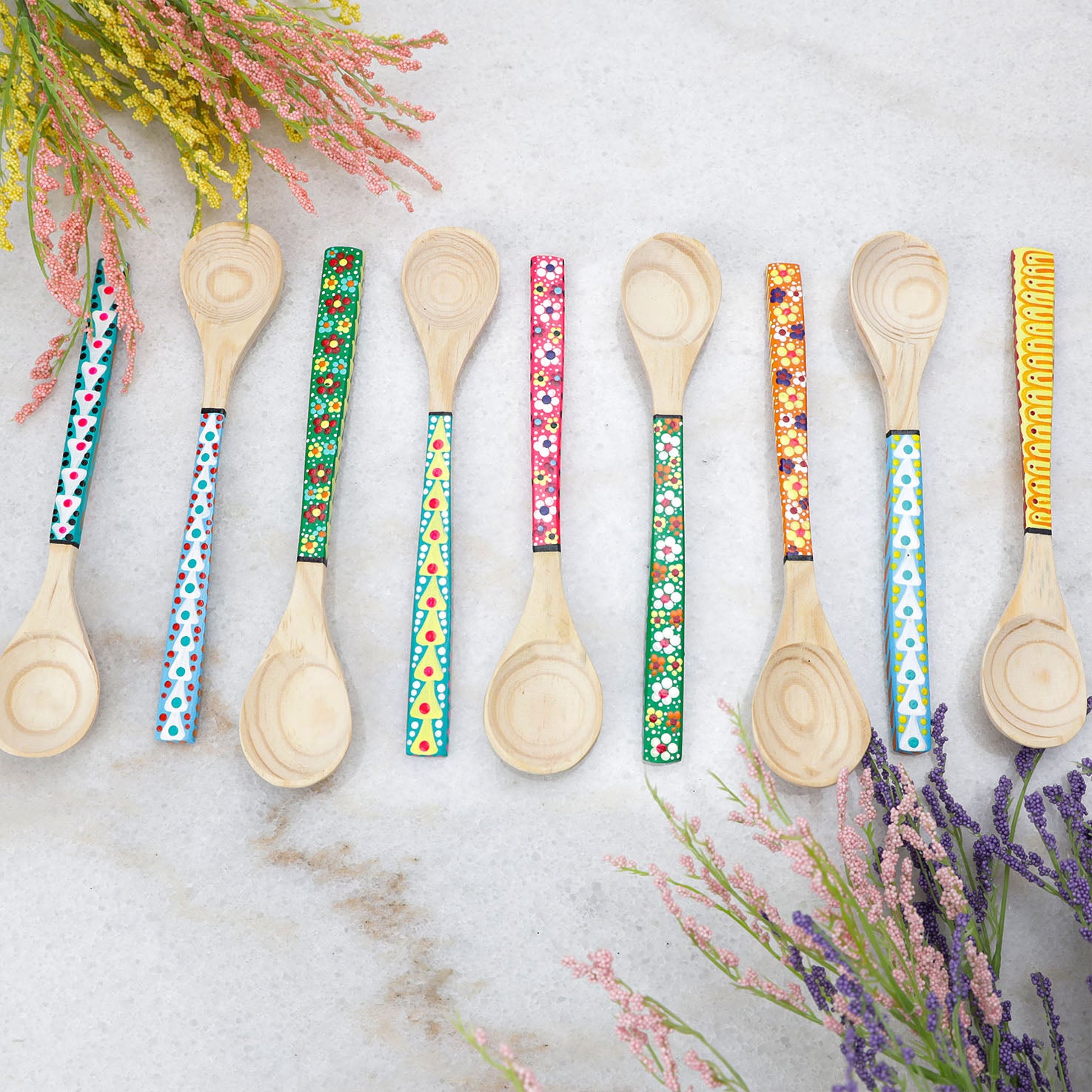 Colorful Hand-Painted Small Spoon