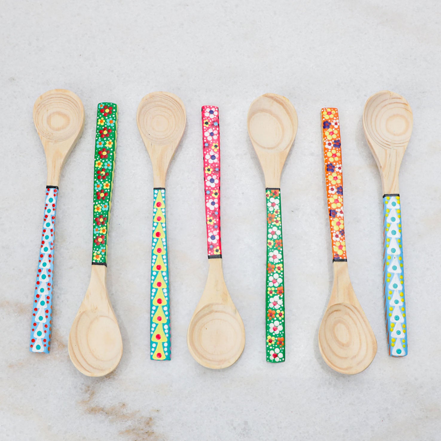 Colorful Hand-Painted Small Spoon