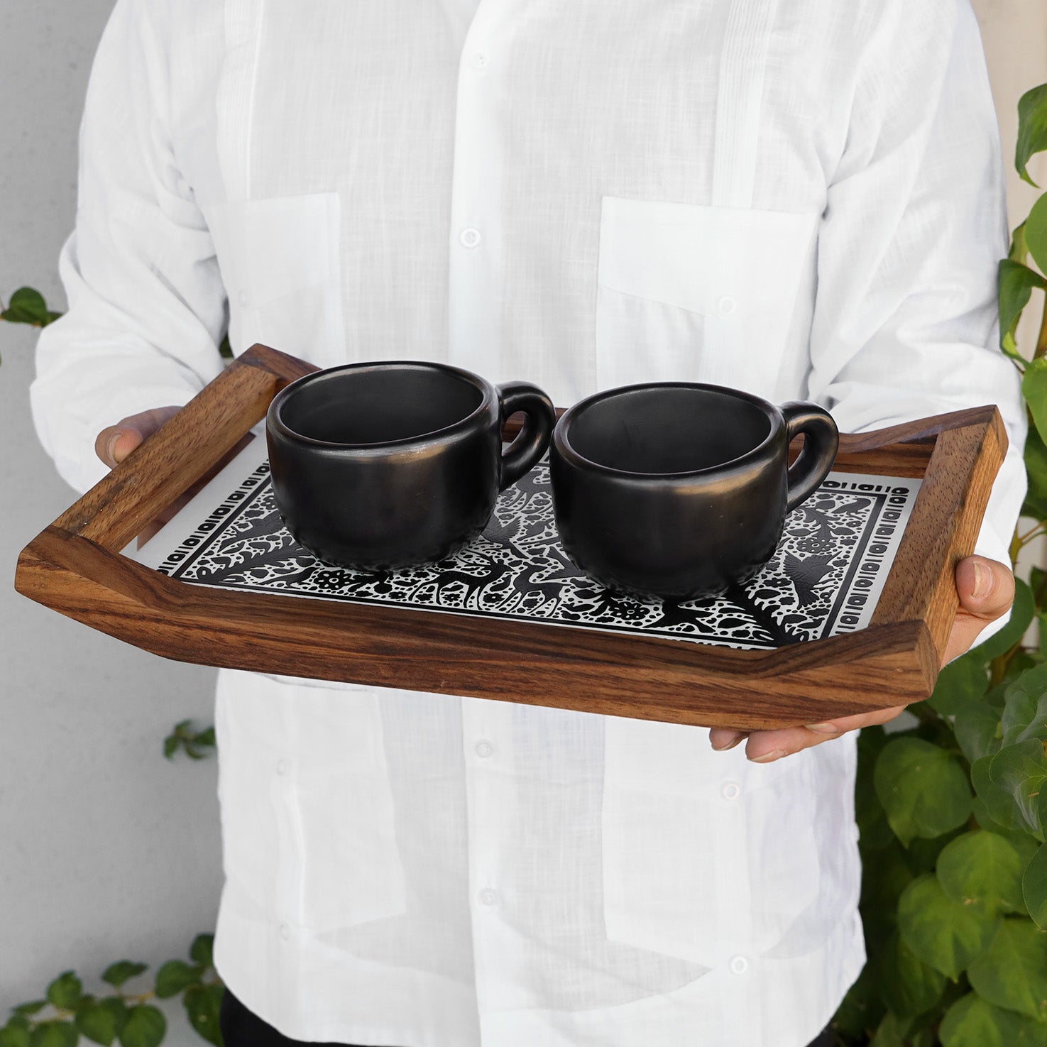 Small Olinalá Parota Solid Wood Serving Tray