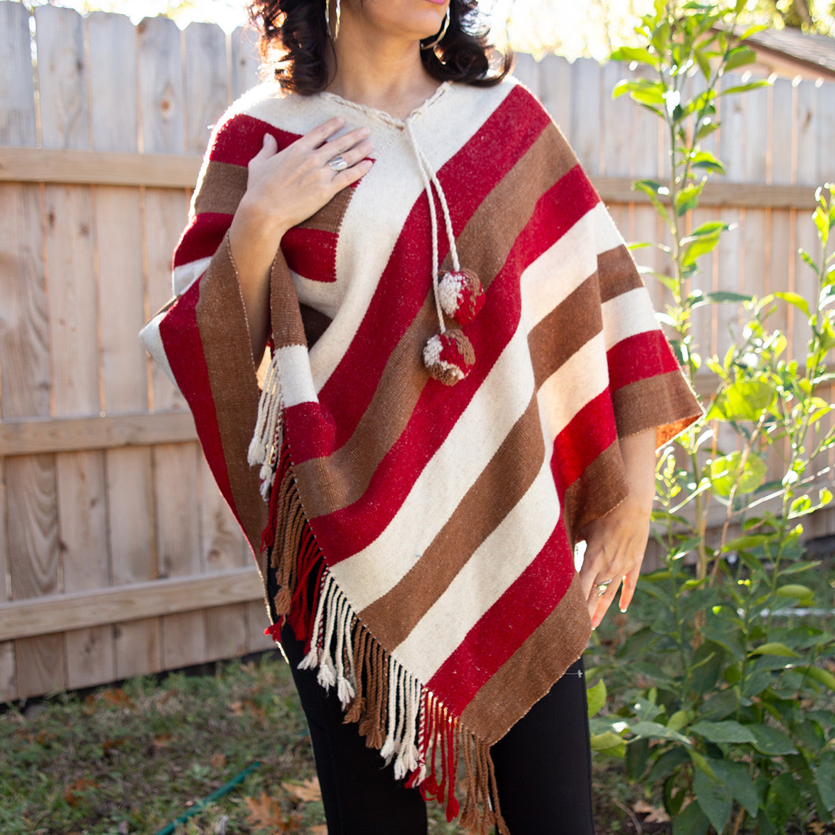 Tanamacoyan Naturally Dyed Wool Quexquemitl, Poncho