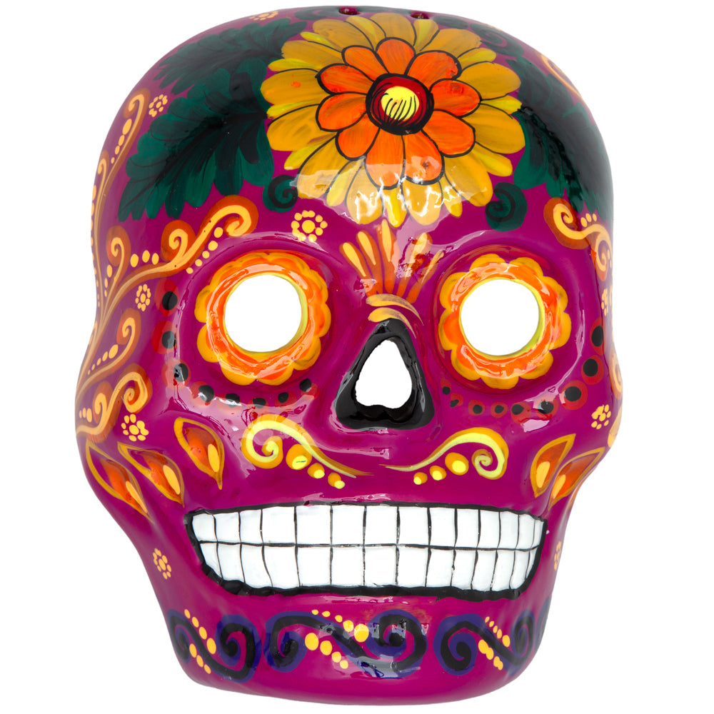 Cempasúchil Lolo Edition Xalitla Clay Sugar Skull Mask