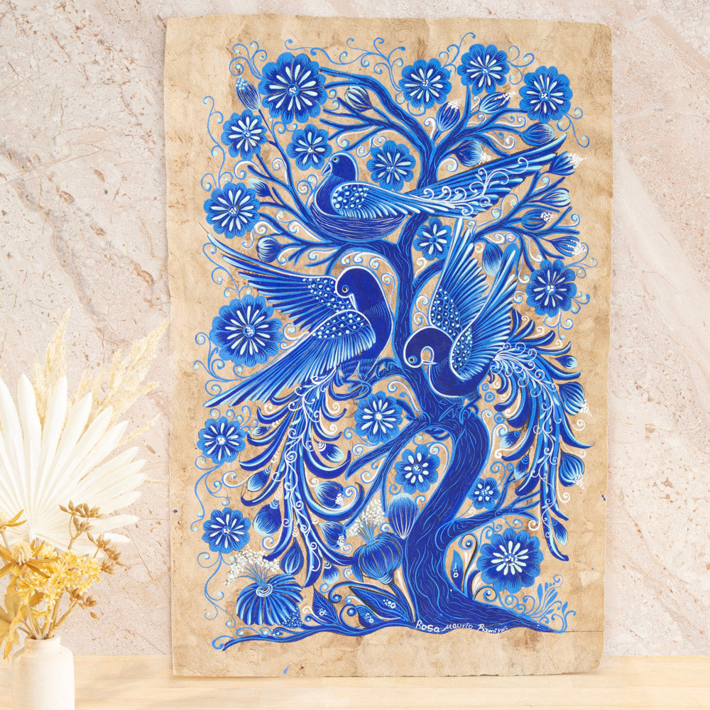 Hand-Painted Papel Amate Xalitla Painting