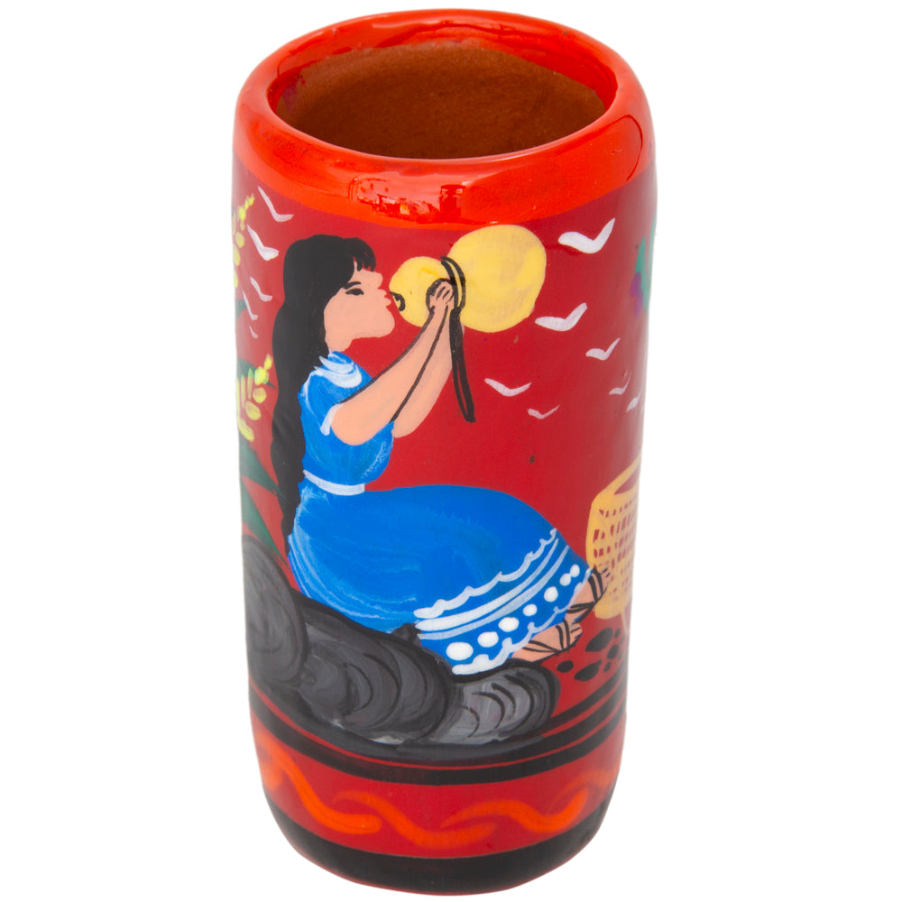 Xalitla Hand-Painted Tall Shot Glass