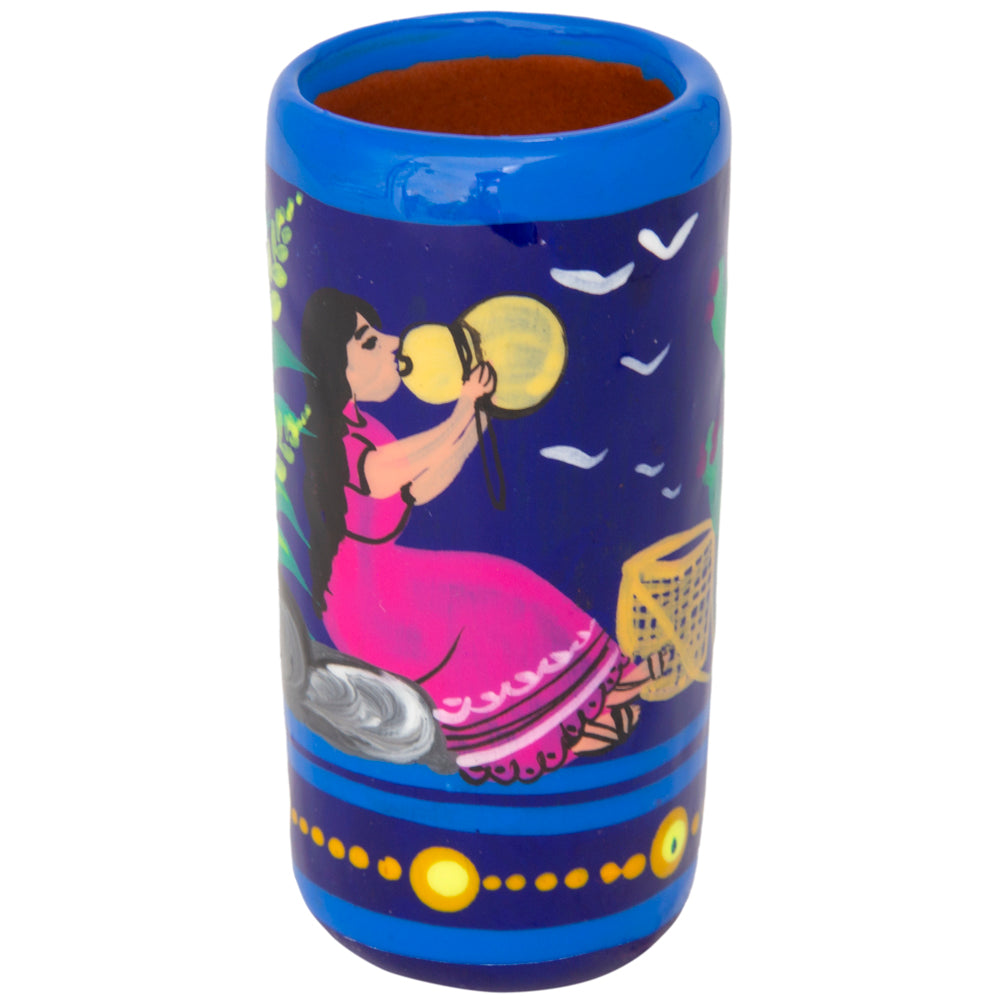Xalitla Hand-Painted Tall Shot Glass