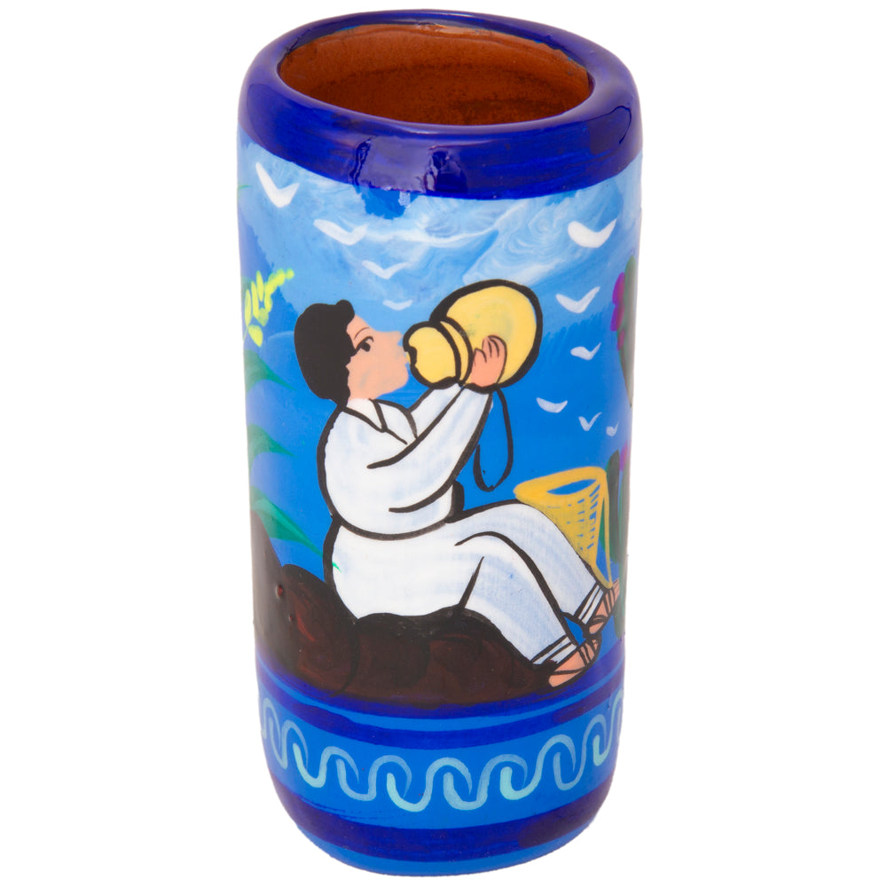 Xalitla Hand-Painted Tall Shot Glass