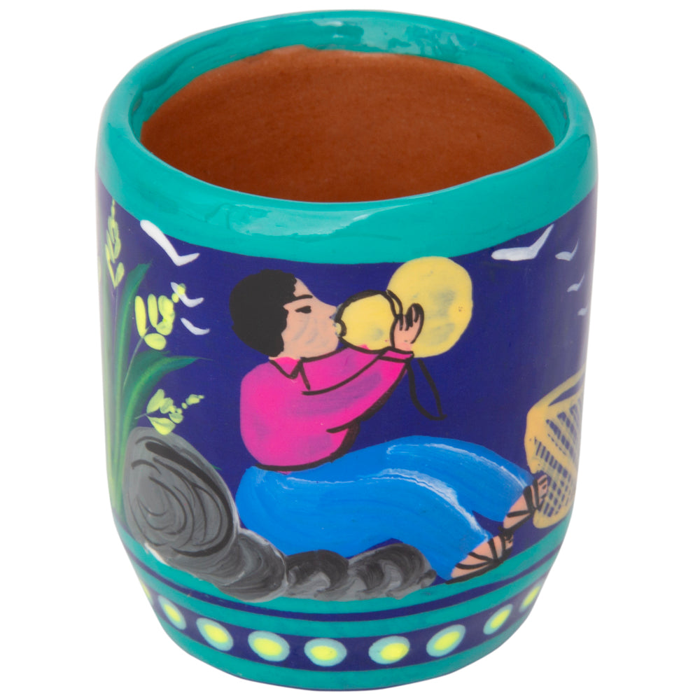 Xalitla Hand-Painted Small Shot Glass/Tea Cups