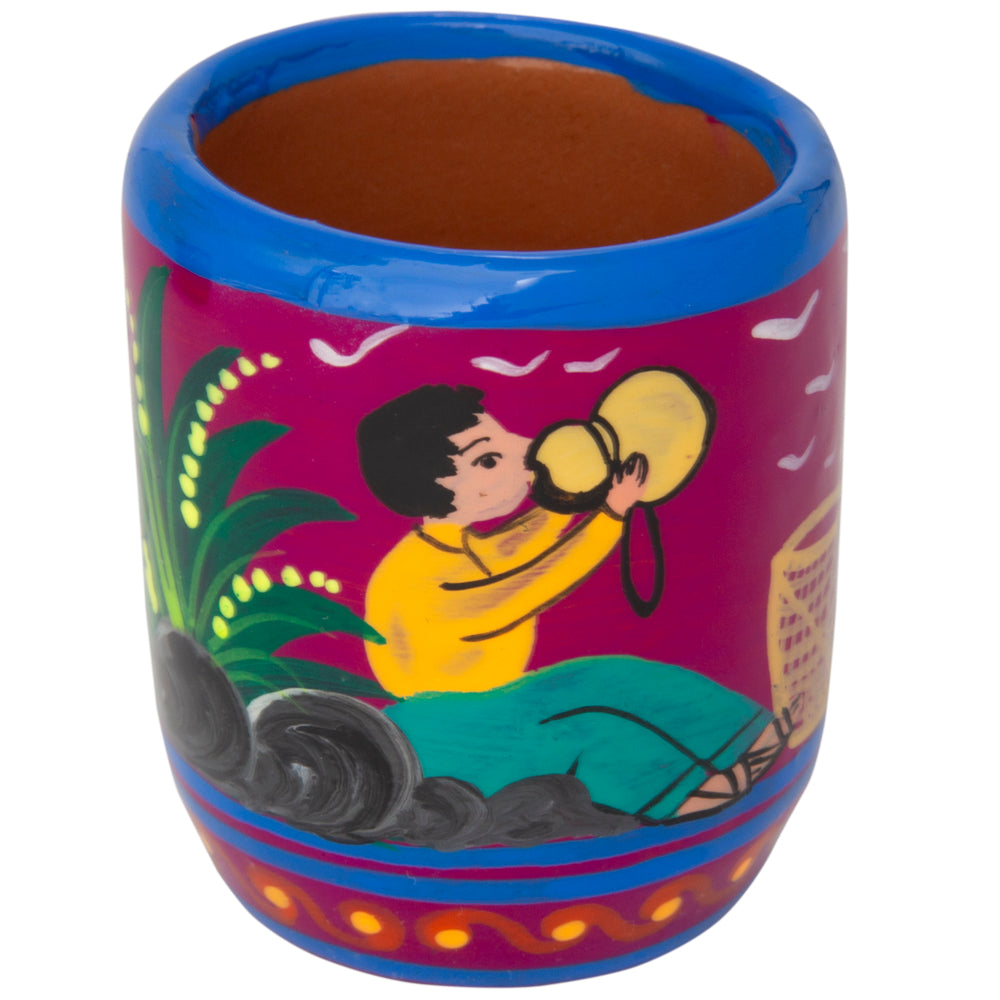 Xalitla Hand-Painted Small Shot Glass/Tea Cups