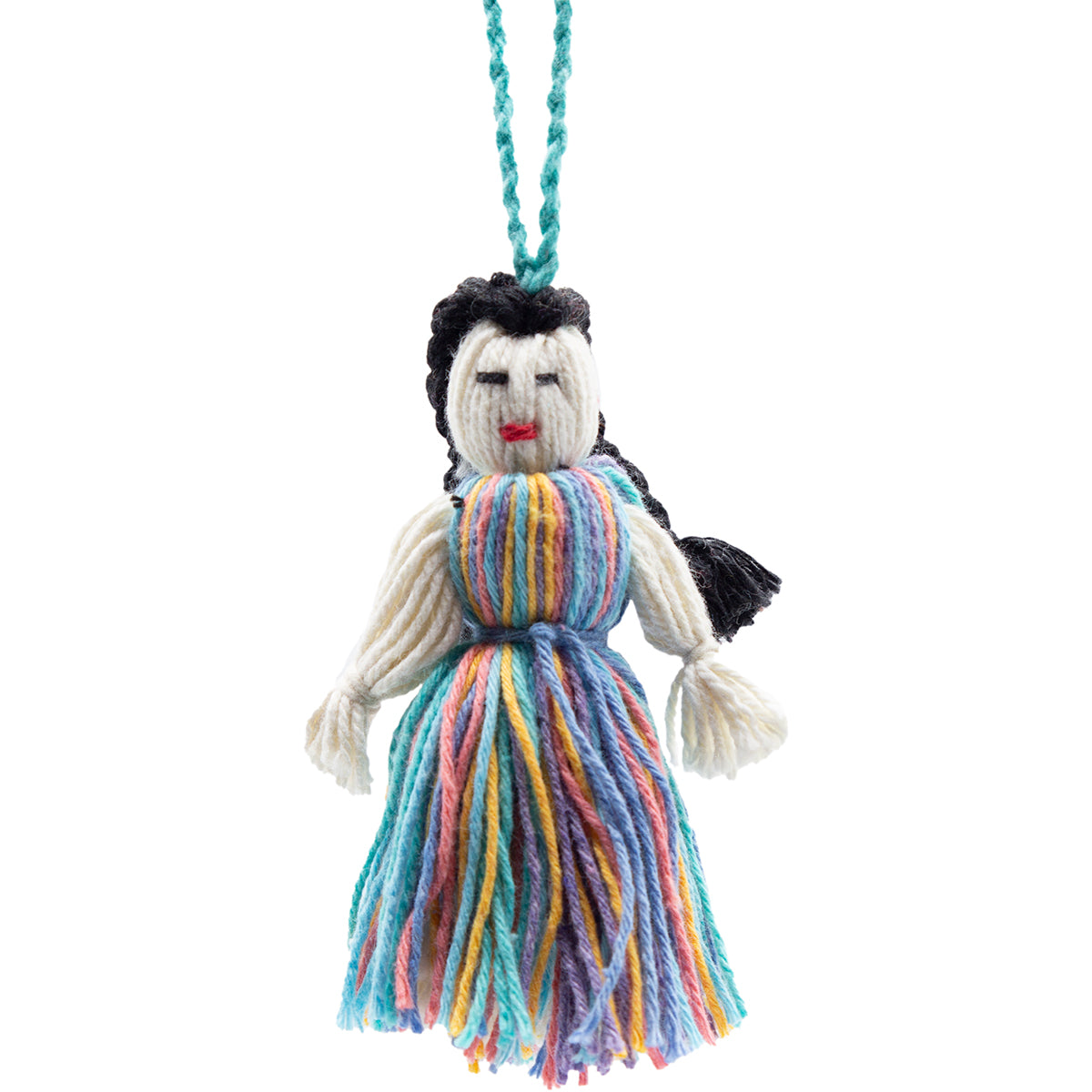 Mini Retazos Mexican Yarn Doll PomPom