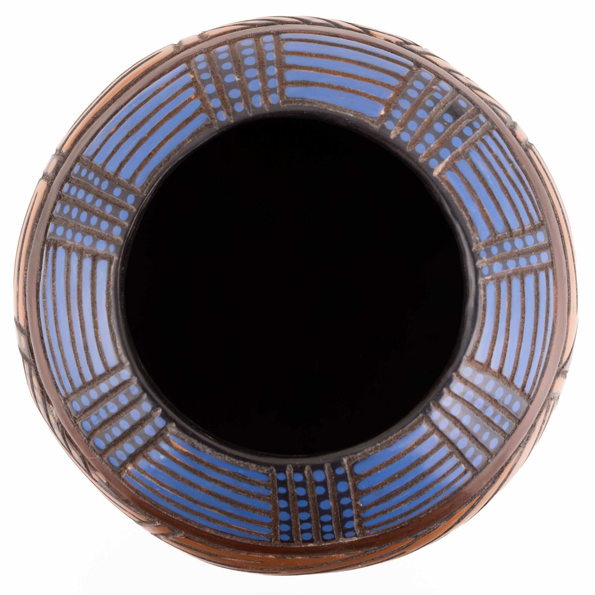 Zinapécuaro Hand-Carved Geometric Ceramic Sphere Tripod