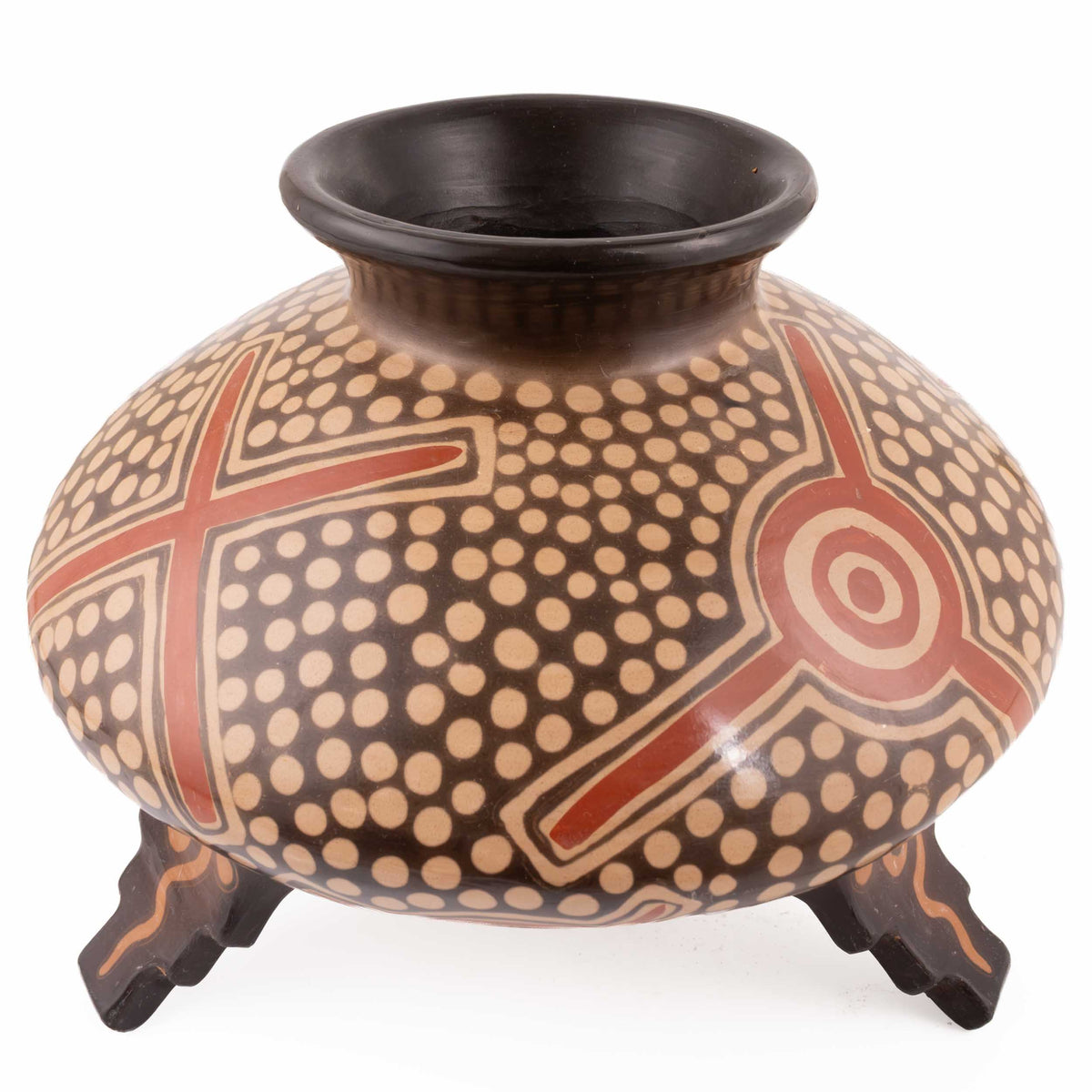 Zinapécuaro Aire Hand-Painted Ceramic Vase