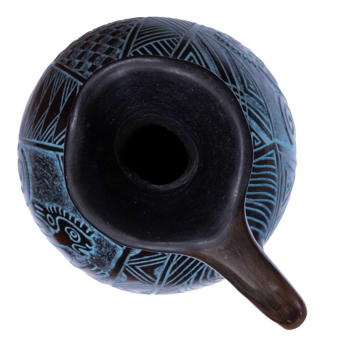 Zinapécuaro Carved Ceramic Water Pitcher