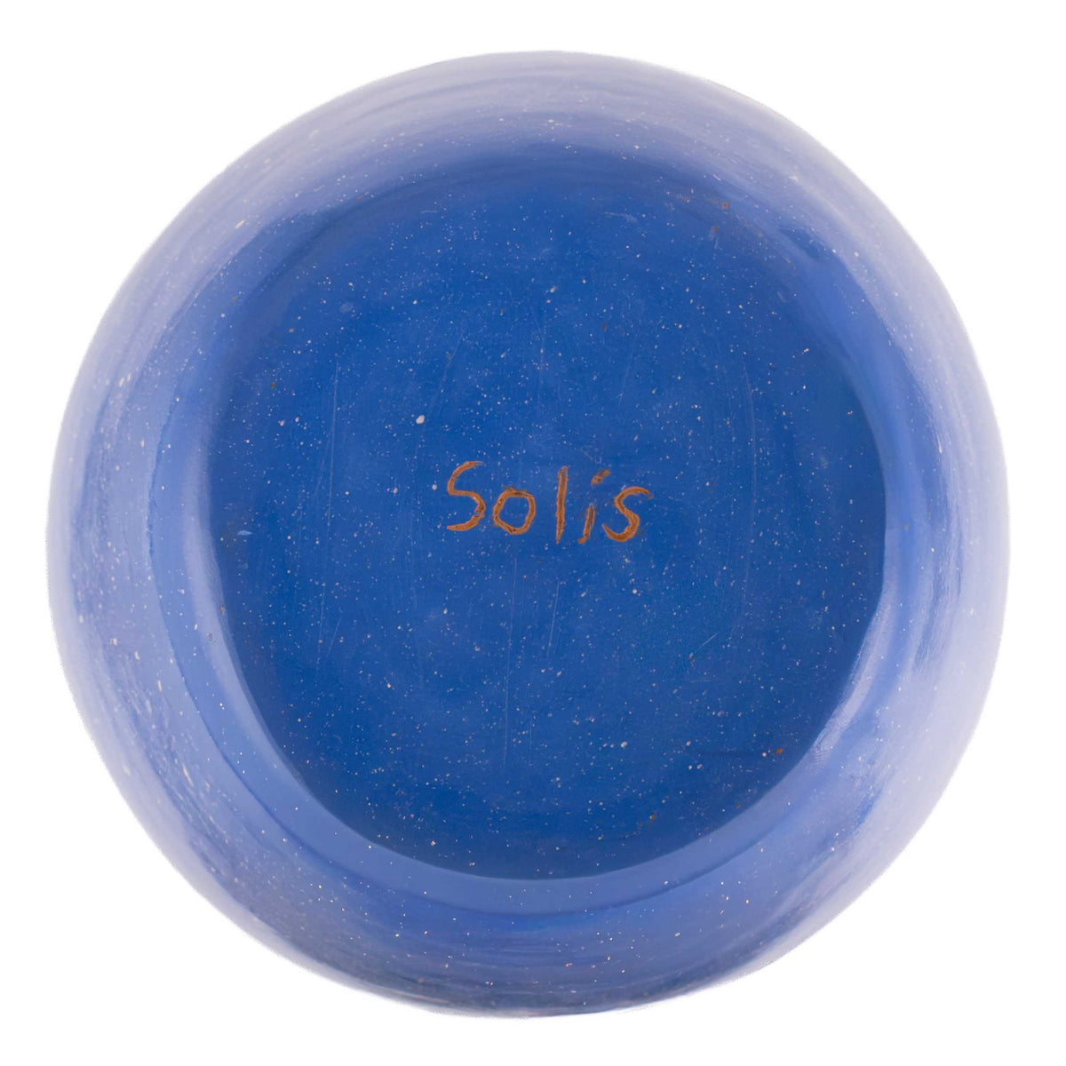Zinapécuaro Blue Barril Ceramic Vase