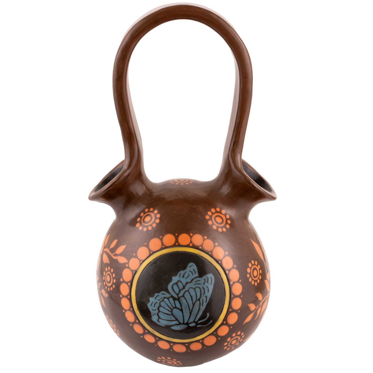 Zinapécuaro Ollitas de Matrimonio Floral Butterfly Ceramic Vases
