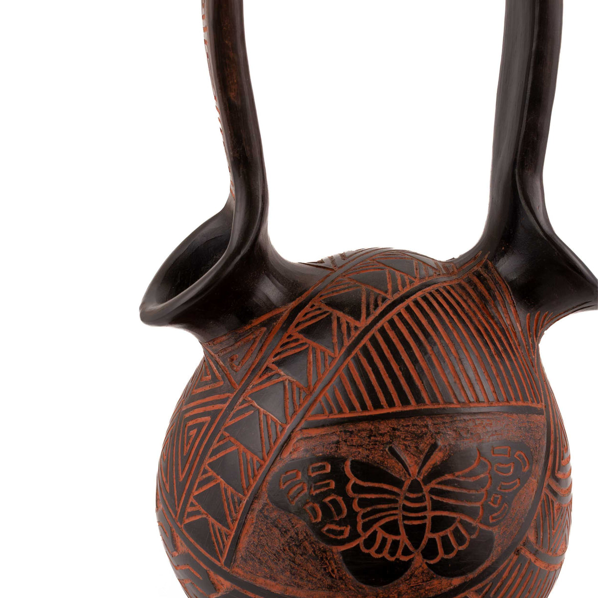 Zinapécuaro Hand-Carved Ollita de Matrimonio Ceramic Vases
