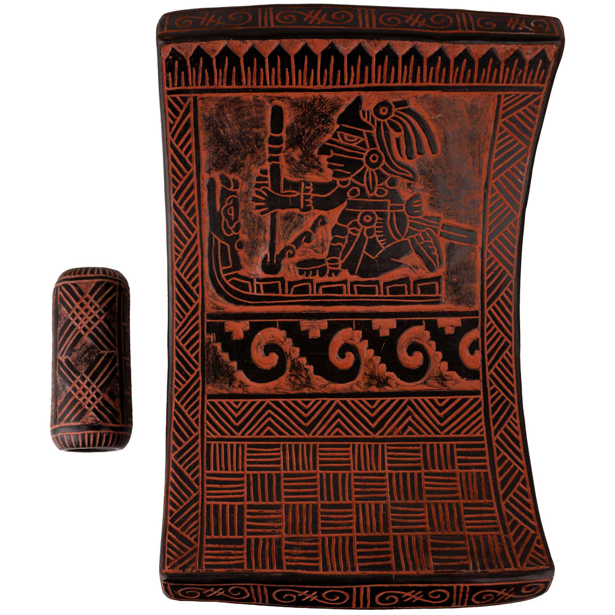 Zinapécuaro Cielo y Tierra Large Metate and Pestle Sculpture