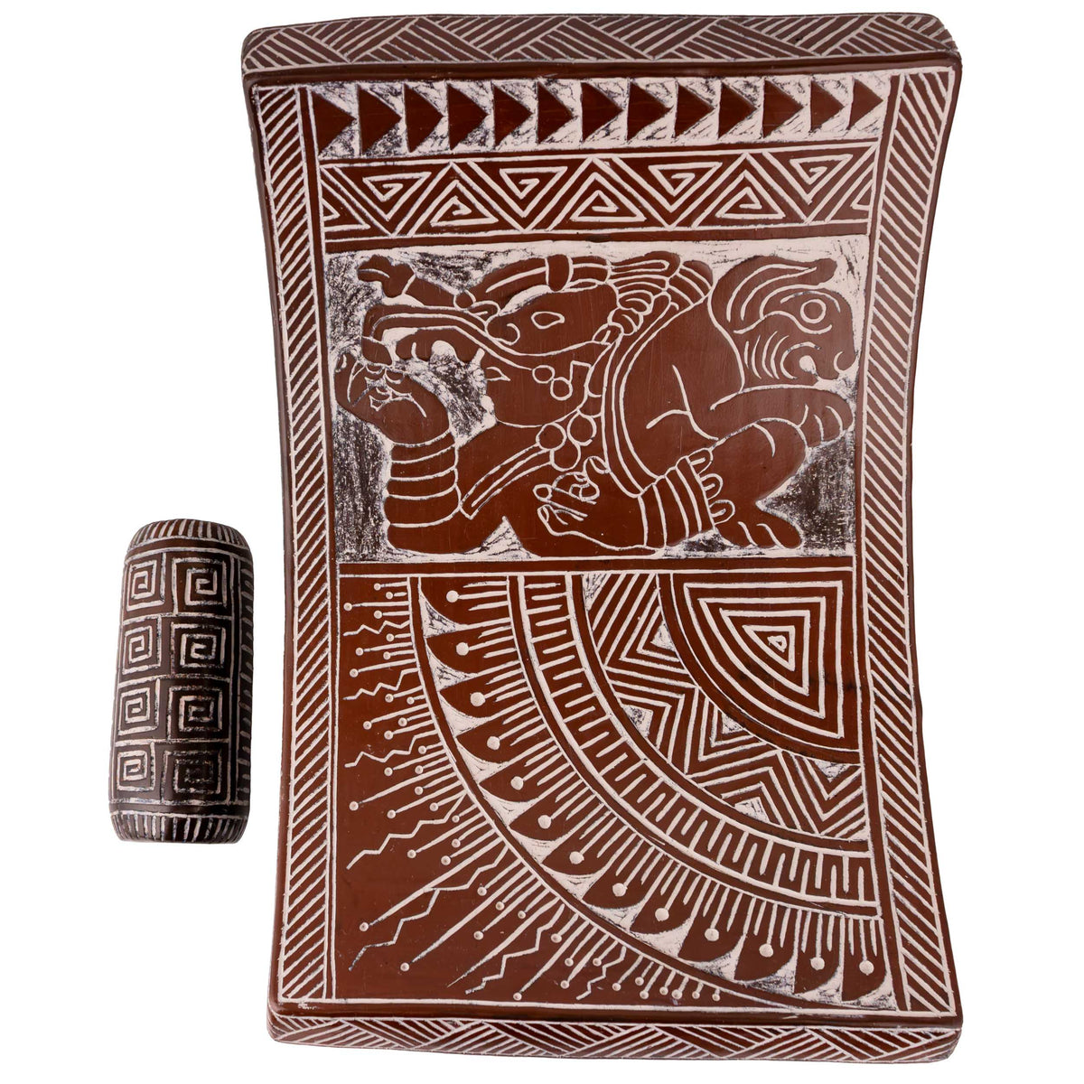 Zinapécuaro Cielo y Tierra Large Metate and Pestle Sculpture