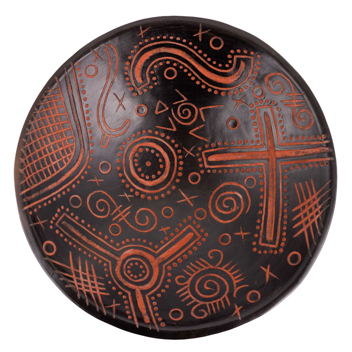 Zinapécuaro Petroglyphs-Inspired Tripod Ceramic Bowl
